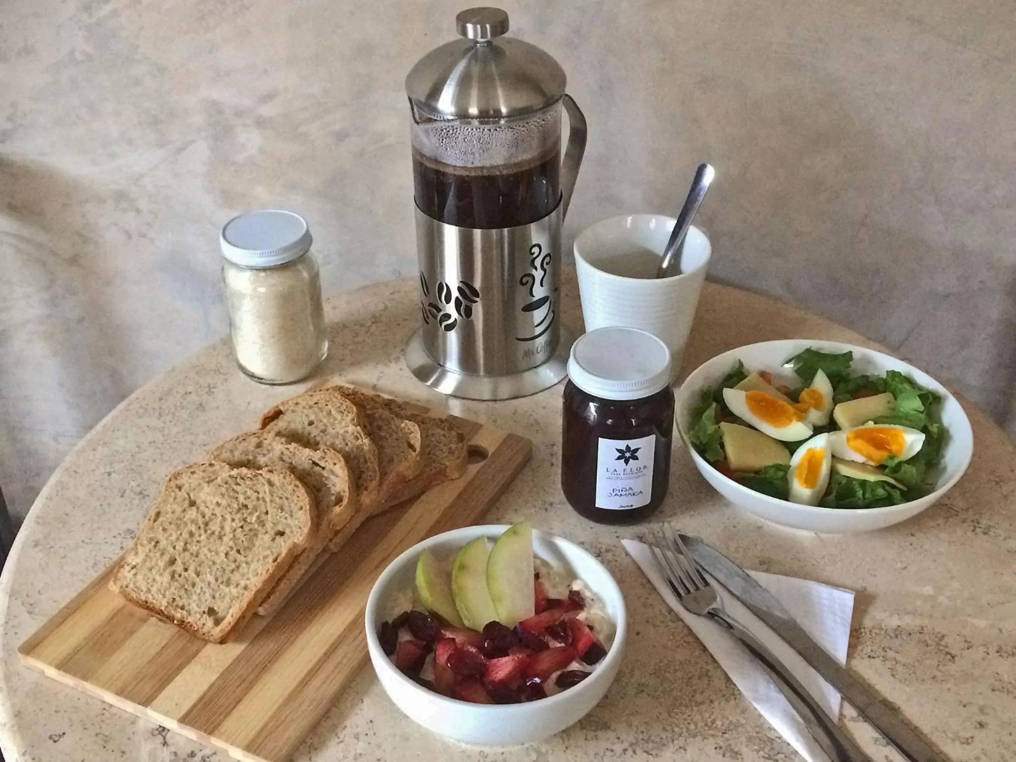 American breakfast in La Flor Casa Boutique