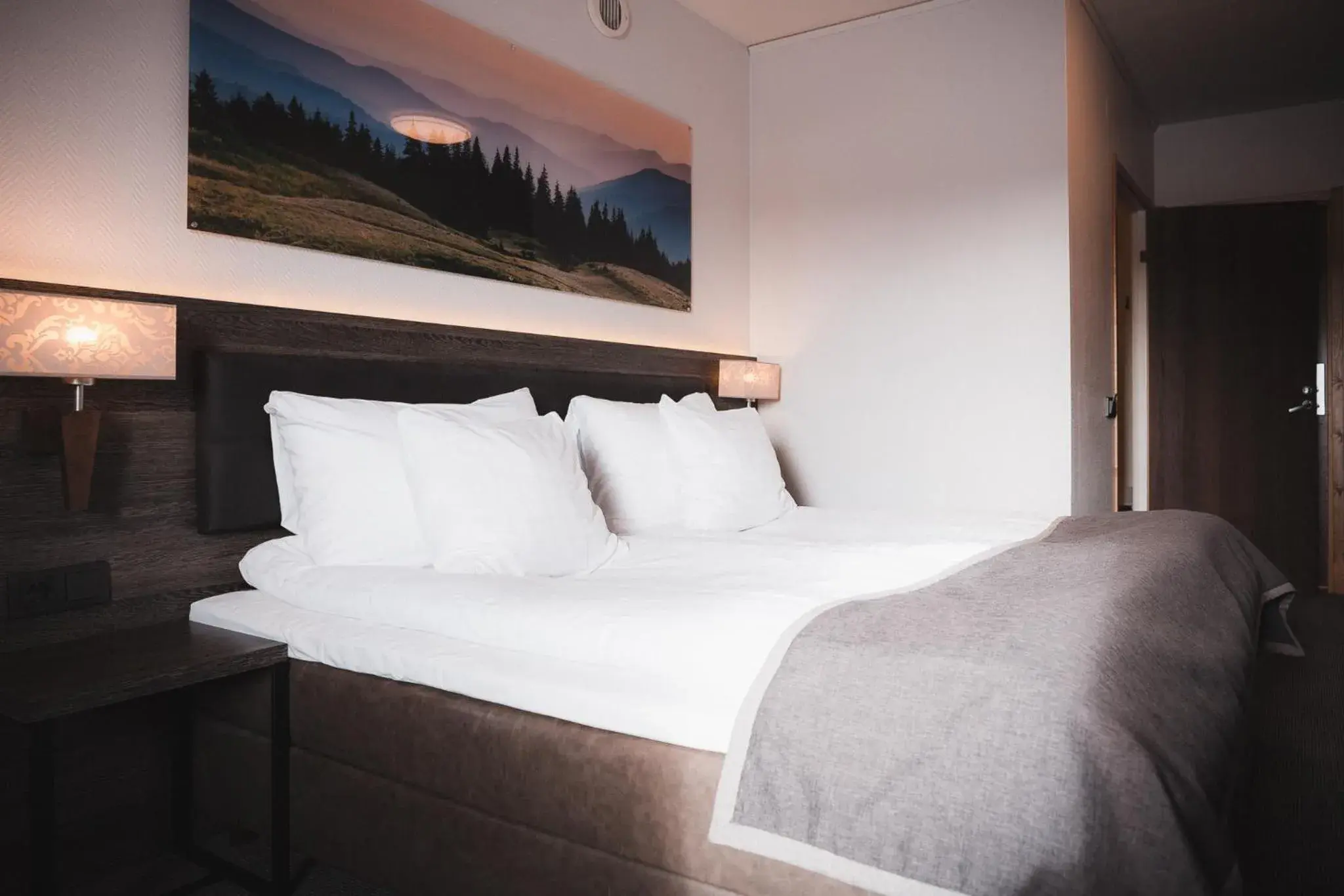 Bed in Hotell Lappland