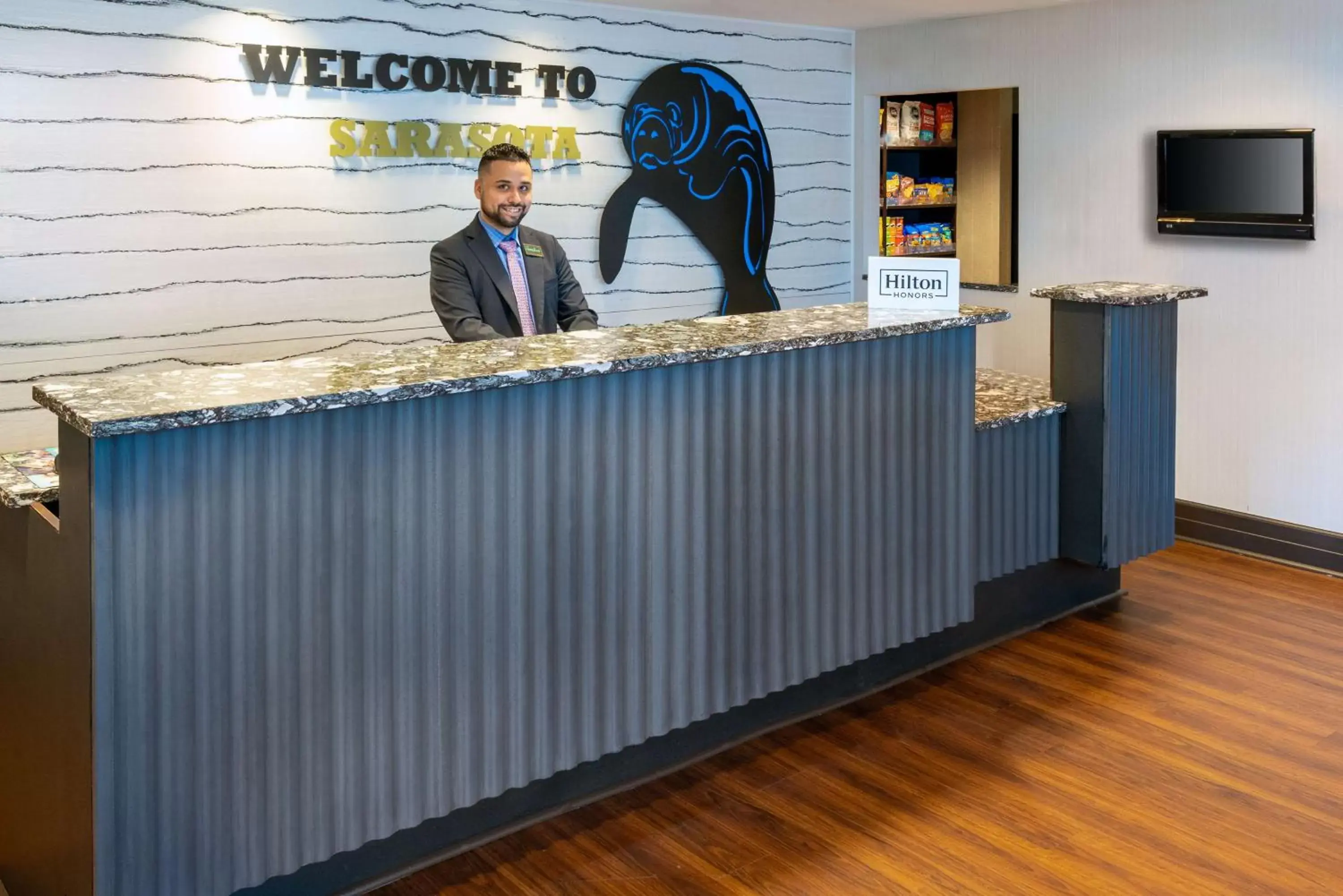 Lobby or reception in Hampton Inn and Suites Sarasota/Lakewood Ranch Lobby or reception in Hampton Inn and Suites Sarasota/Lakewood Ranch