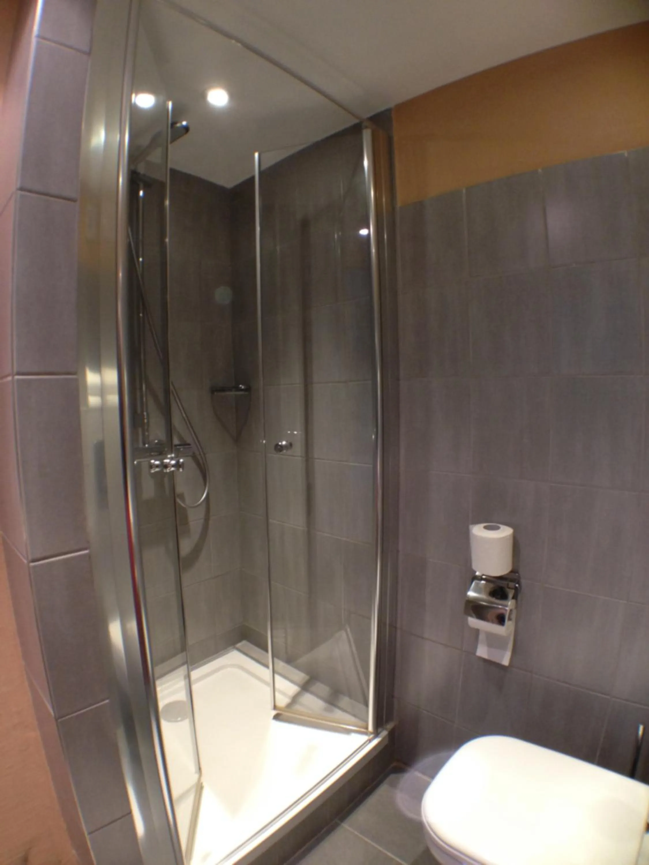 Shower in Logis Hotel la Ferme