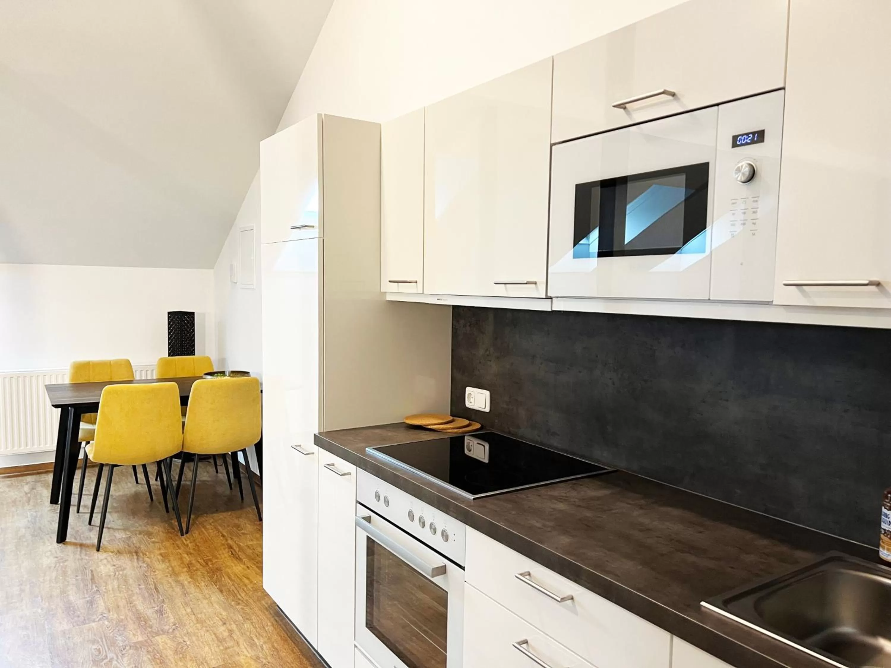 Kitchen or kitchenette in Hotel Stiegler Bed & Breakfast