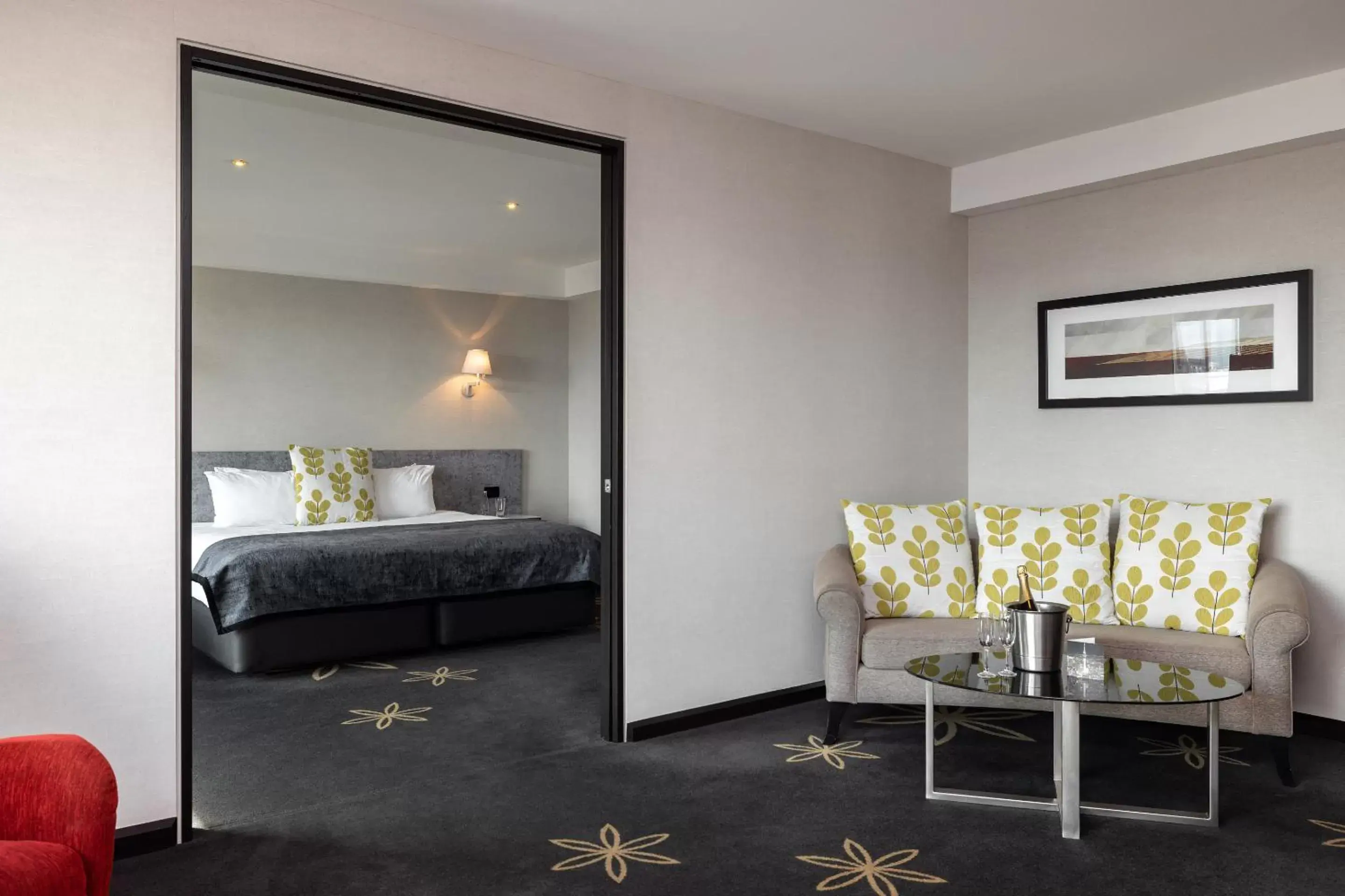 Living room, Bed in SkyCity Hotel Auckland Living room, Bed in SkyCity Hotel Auckland