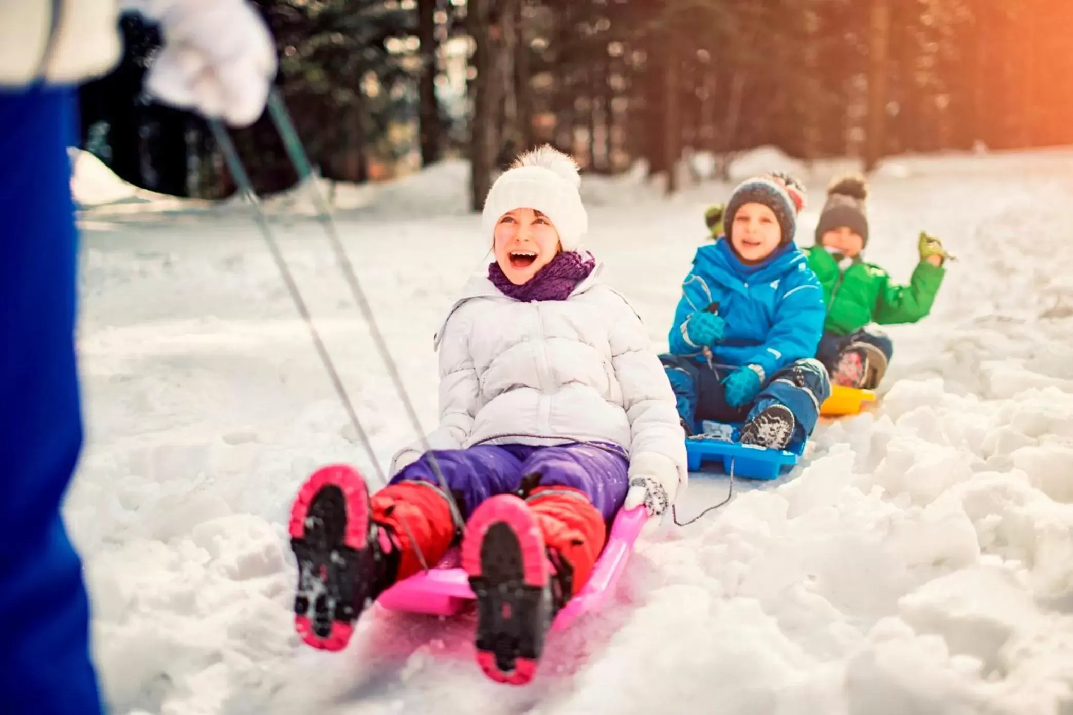 Children play ground, Winter in Auberge Godefroy