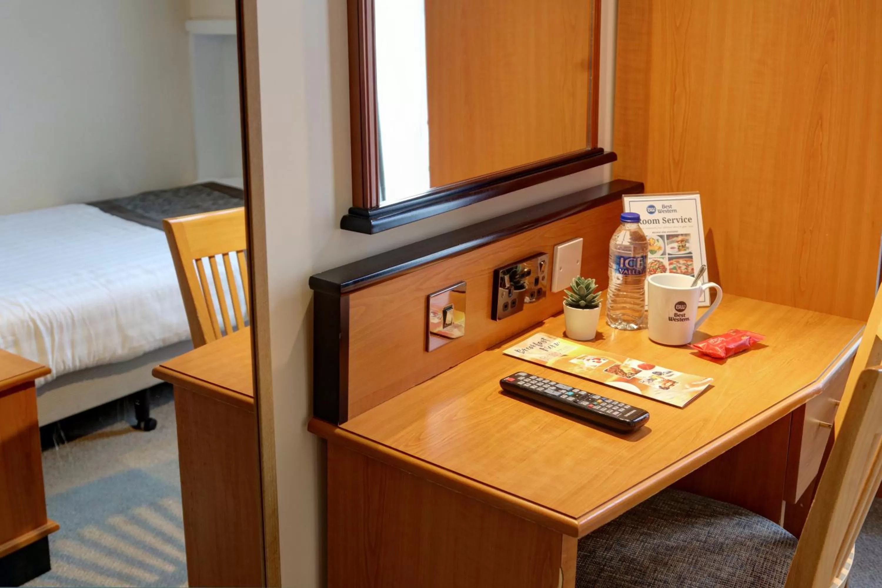 Decorative detail, Bed in Best Western Corona Hotel