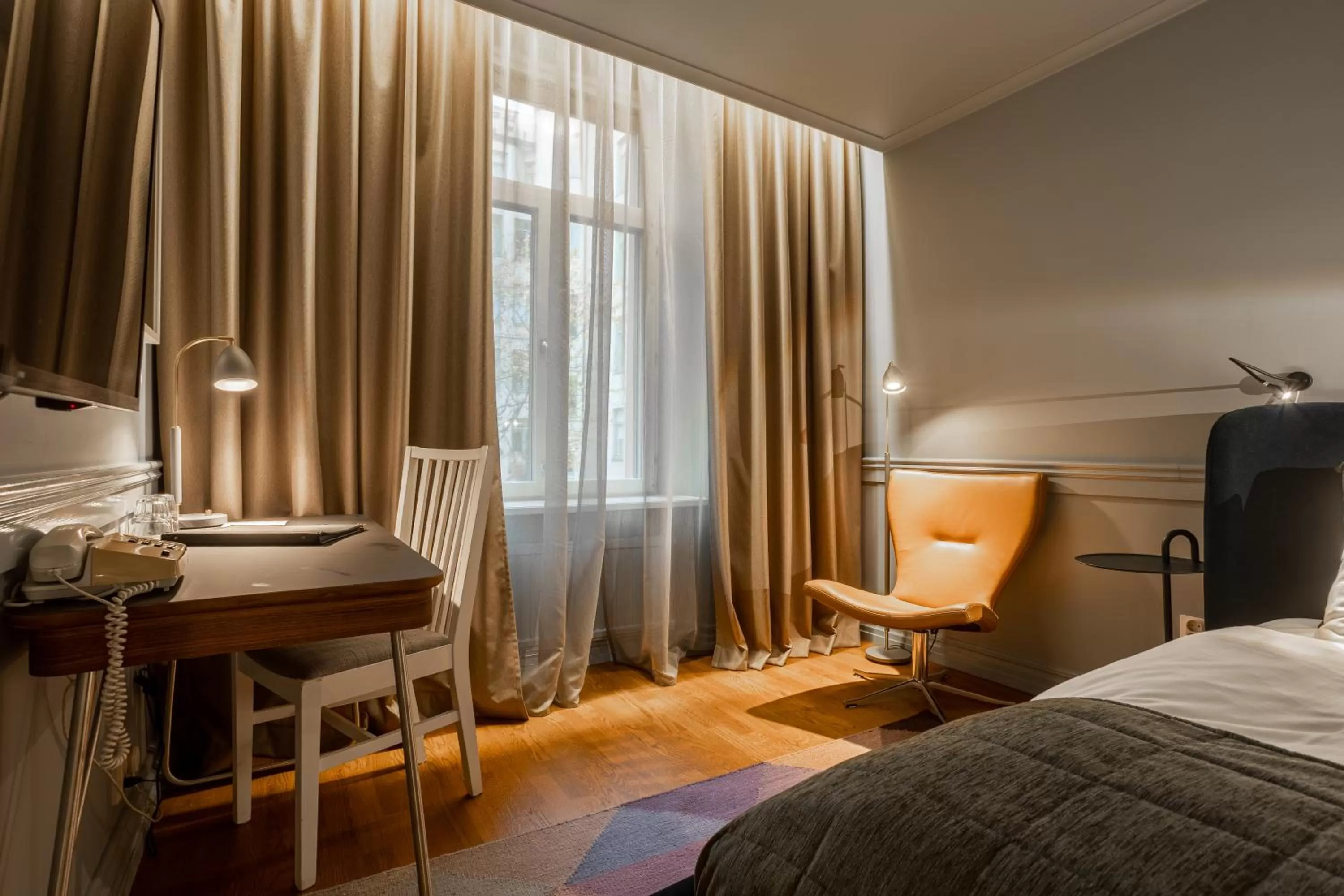 Bed in Hotel Poseidon