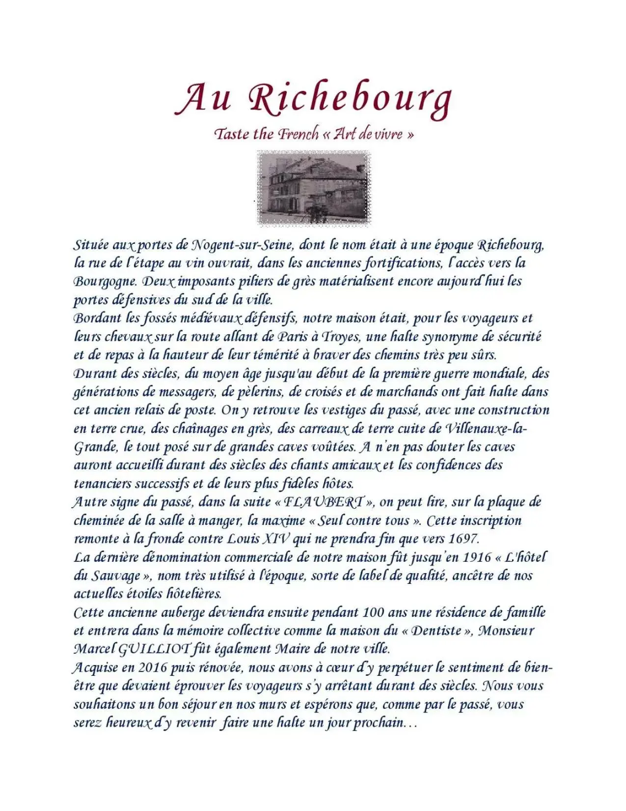 Text overlay, Logo/Certificate/Sign/Award in Au Richebourg Nogent