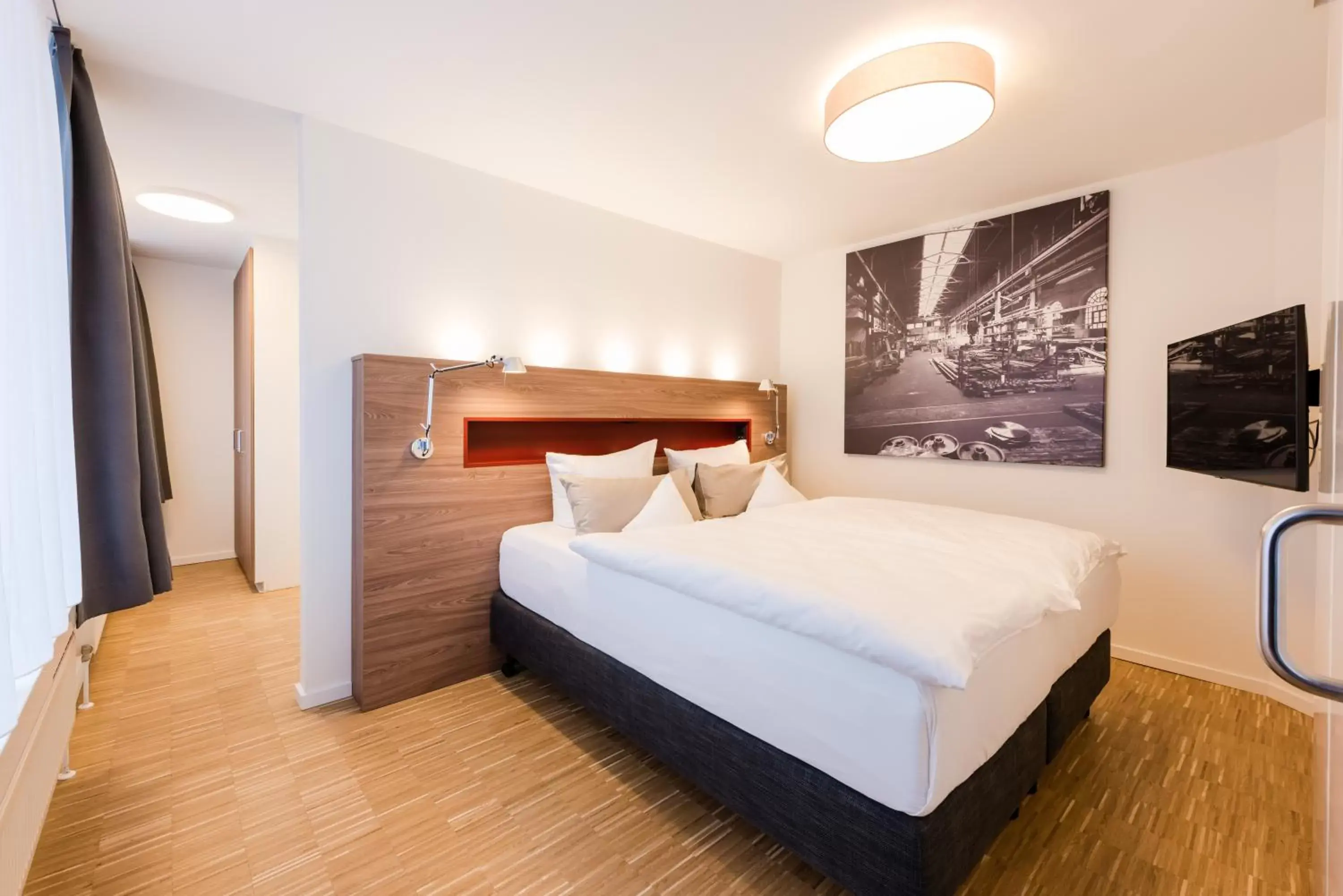 Bedroom, Bed in Hotel Alte Werft