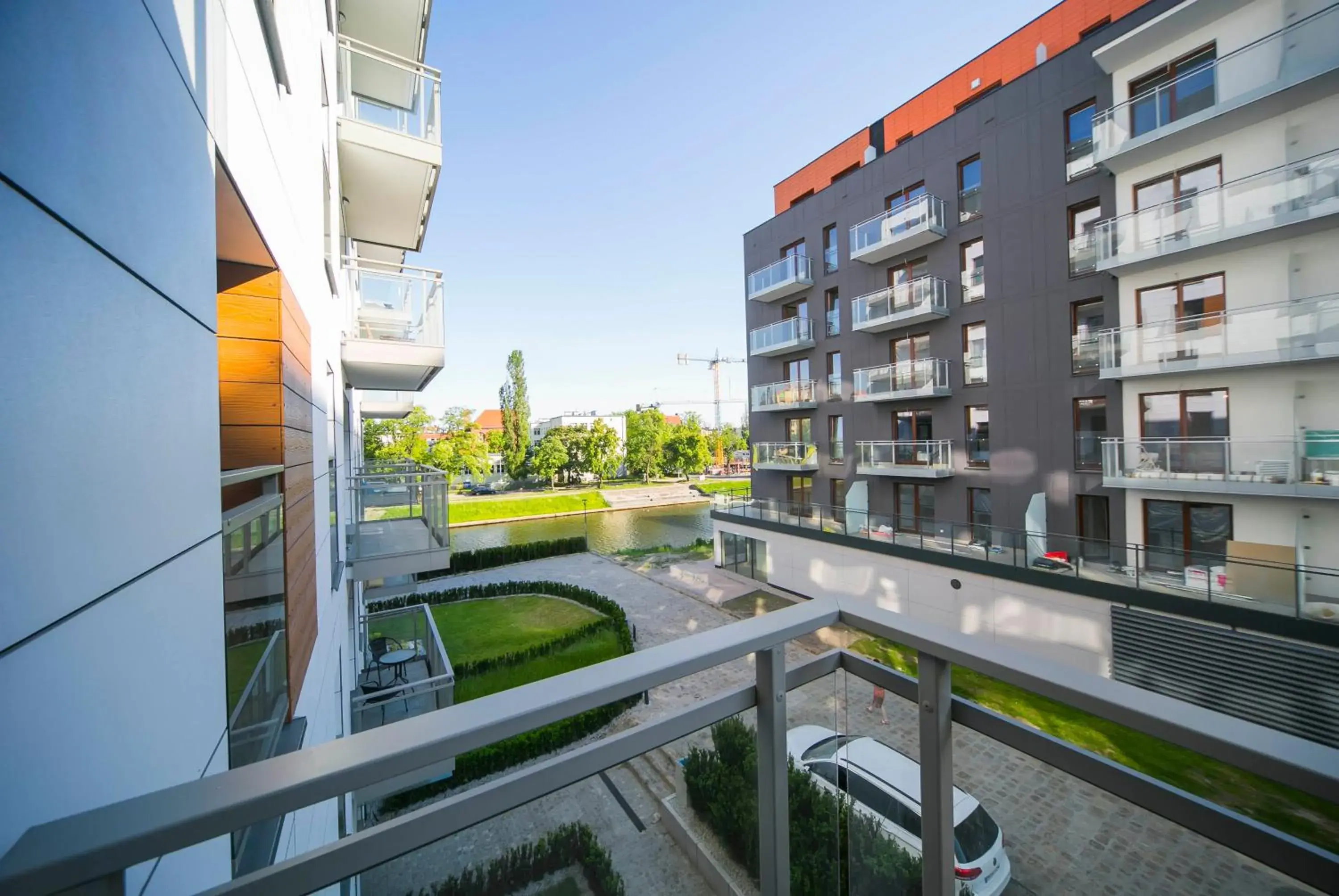 Balcony/Terrace in GRANO APARTMENTS Gdansk Nowa Motlawa SPA & Wellness