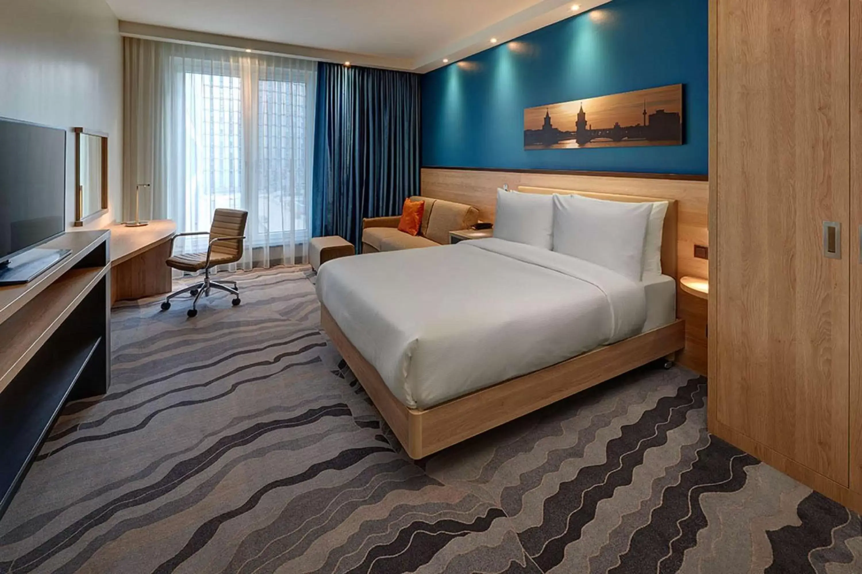 Bed in Hampton by Hilton Berlin City Centre Alexanderplatz Bed in Hampton by Hilton Berlin City Centre Alexanderplatz