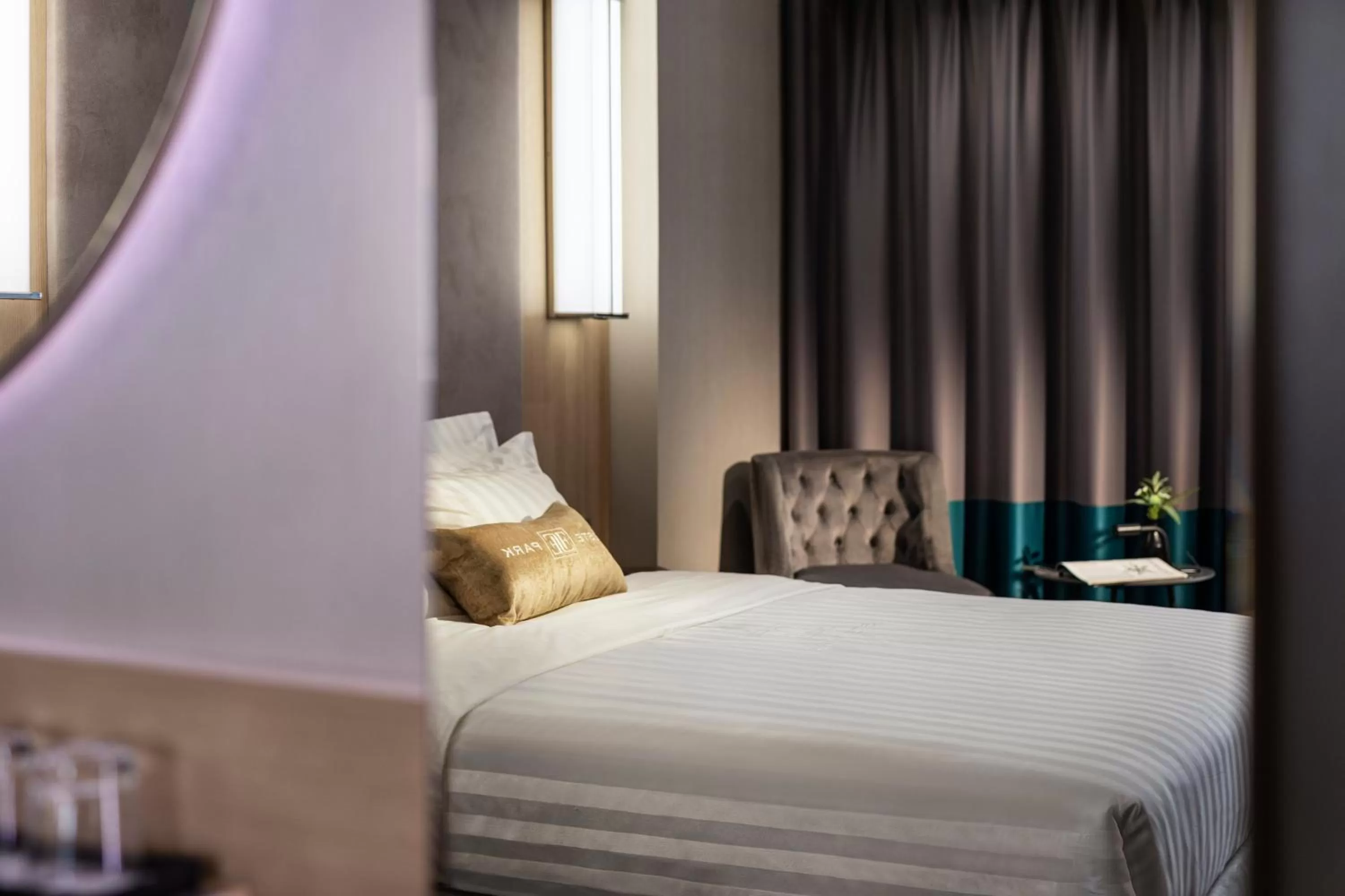 Bed in -- ESTE PARK HOTEL -- part of Urban Chic Luxury Design Hotels - Parking & Compliments - next to Shopping & Dining Mall Plovdiv