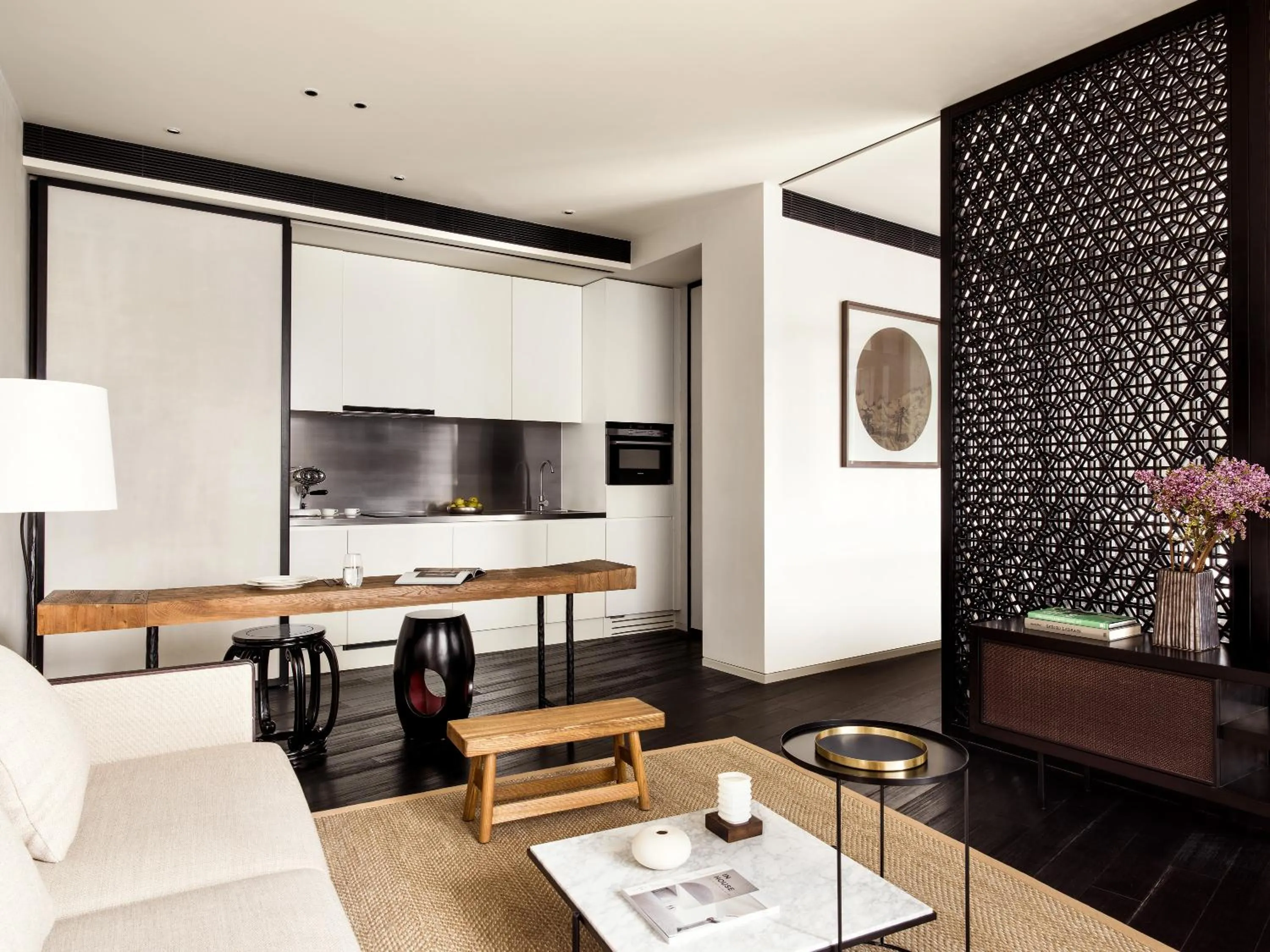 Seating area in Upper House Shanghai - Former The Middle House