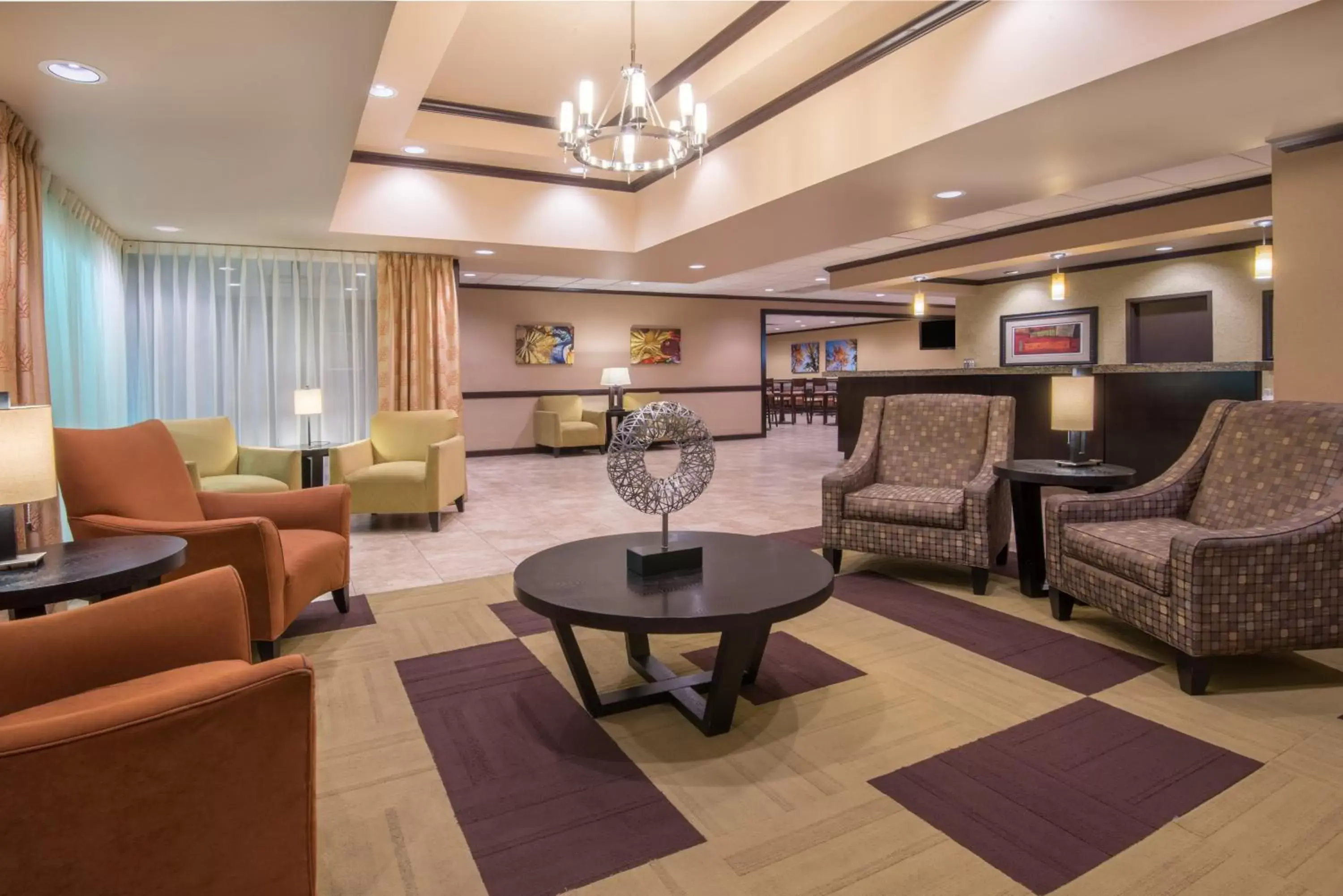 Lobby or reception, Lounge/Bar in Wyndham Garden Oklahoma City Airport Near Downtown