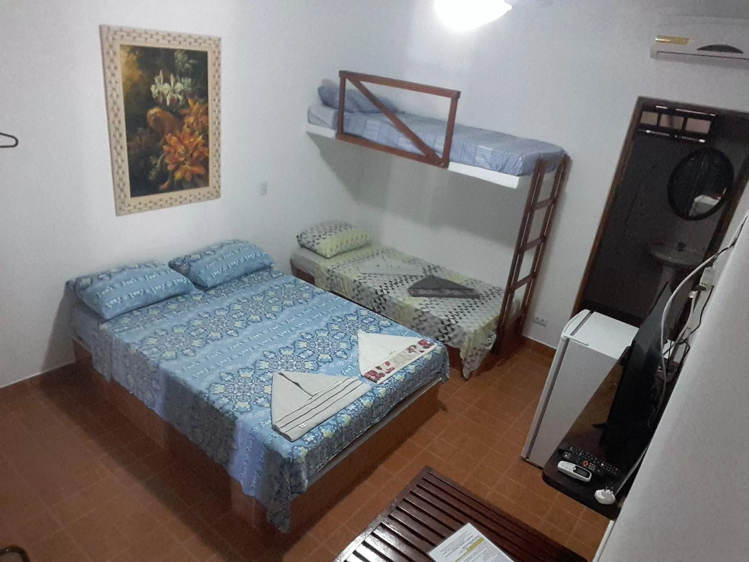 Bed in Pousada Na Praia Ubatuba