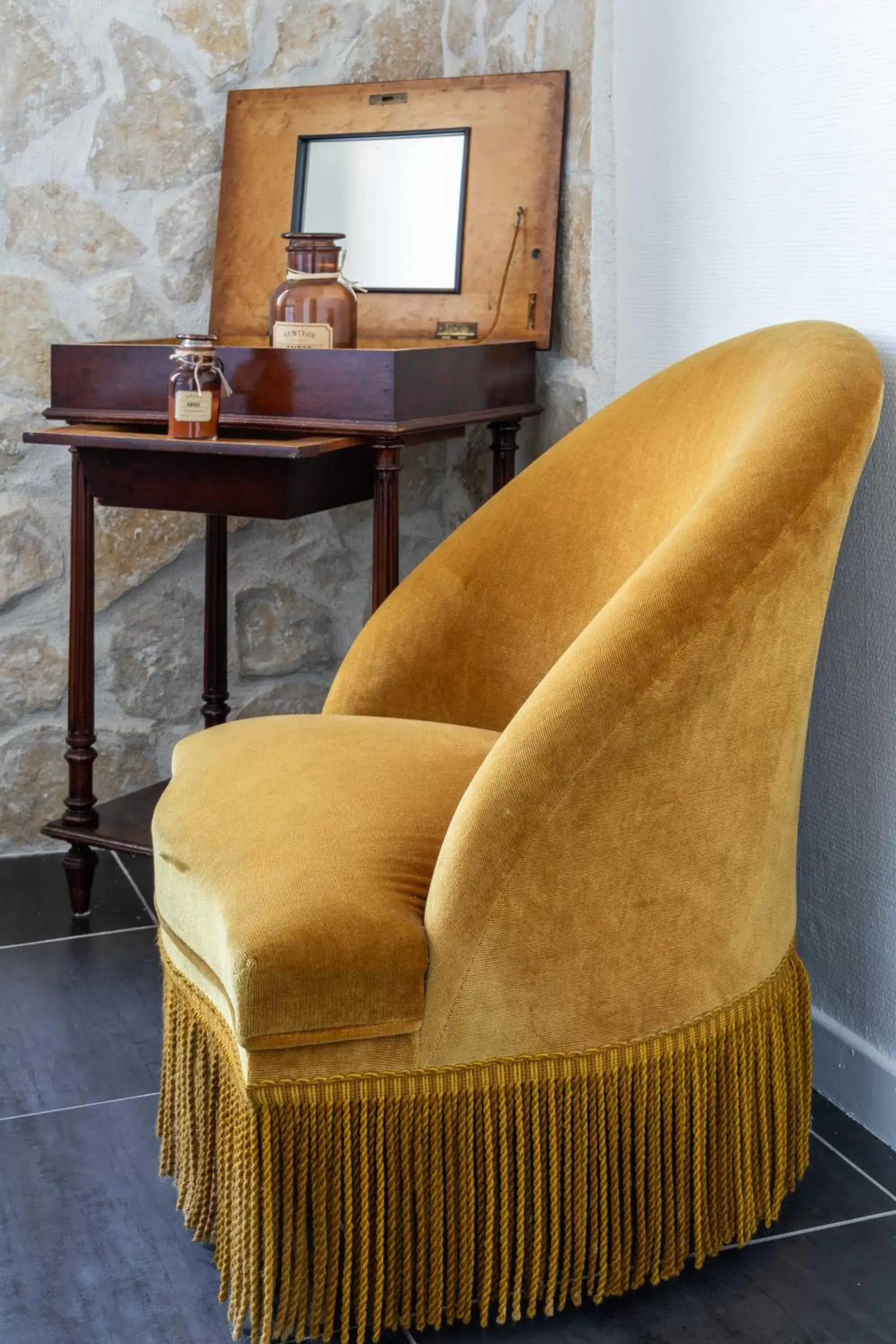 Decorative detail, Seating Area in Hotel De Belgique à Menton