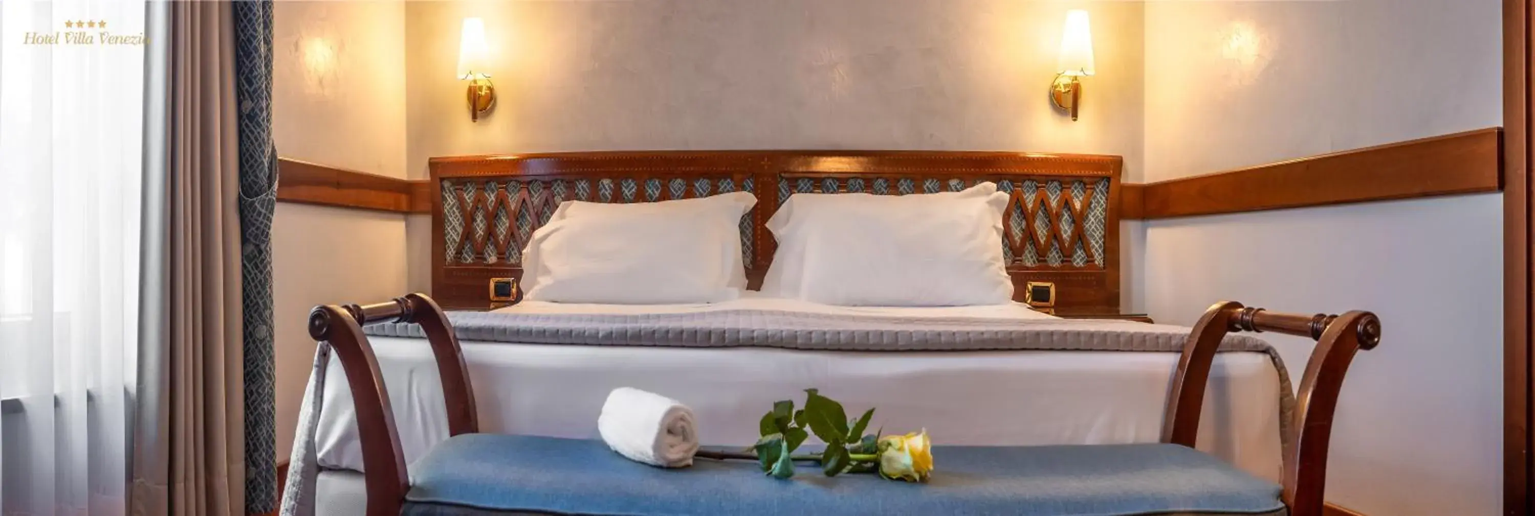 Bed in Hotel Villa Venezia