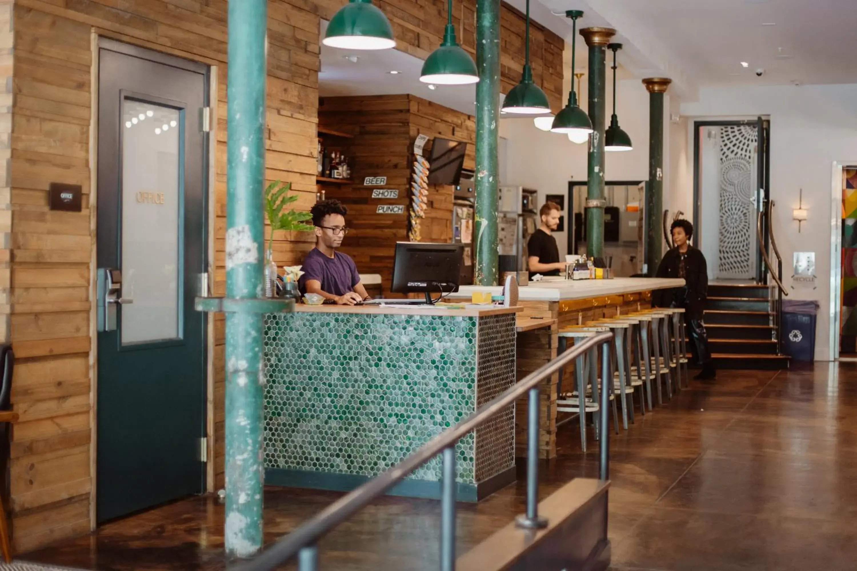 Lobby or reception in The Quisby Hostel