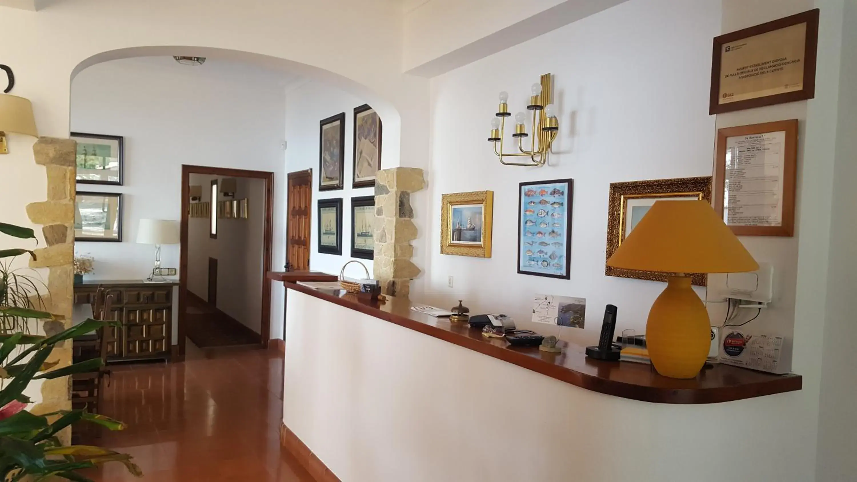 Lobby or reception, Lobby/Reception in Hostal Sa Barraca - Adults Only