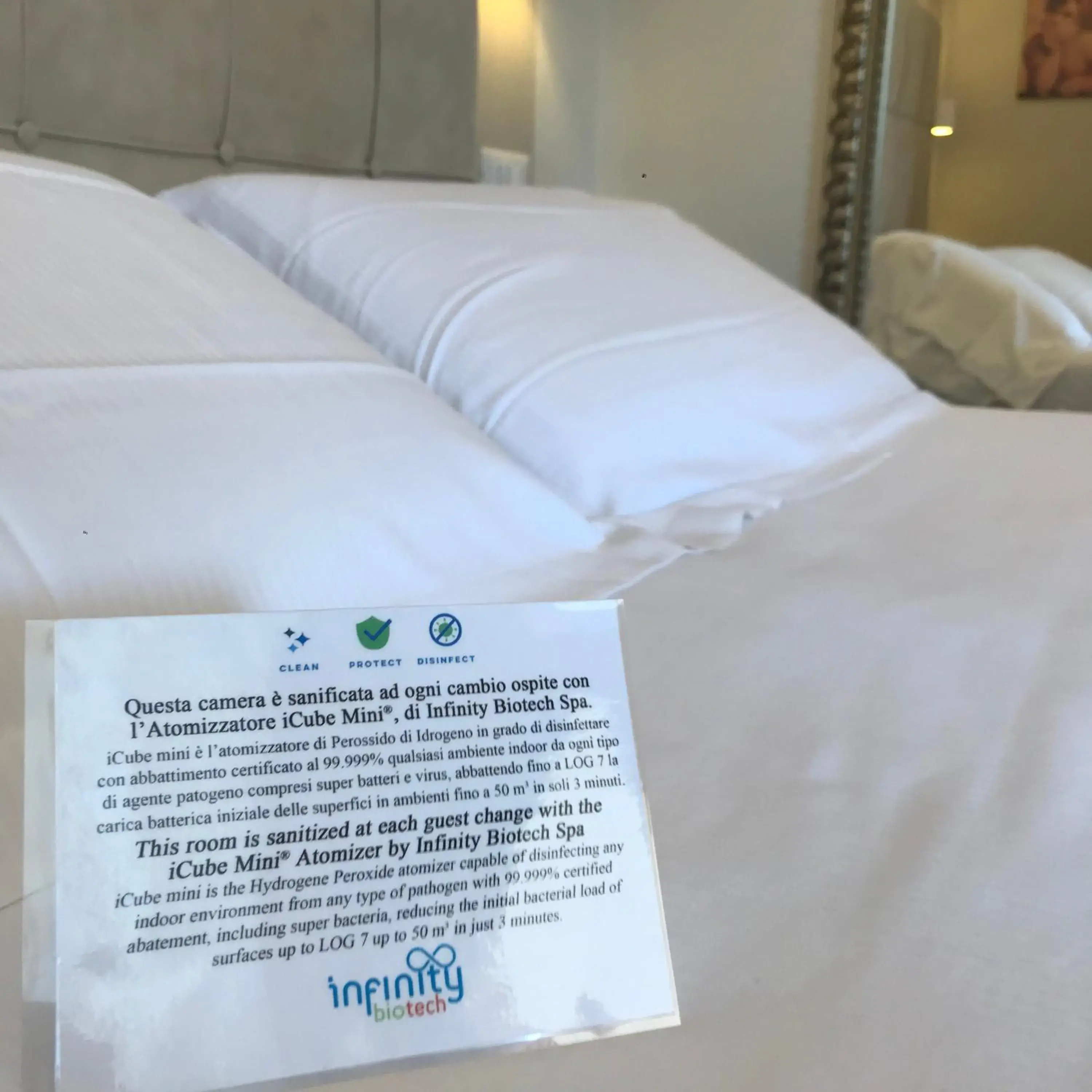 Bed in Hotel Villa Tiziana