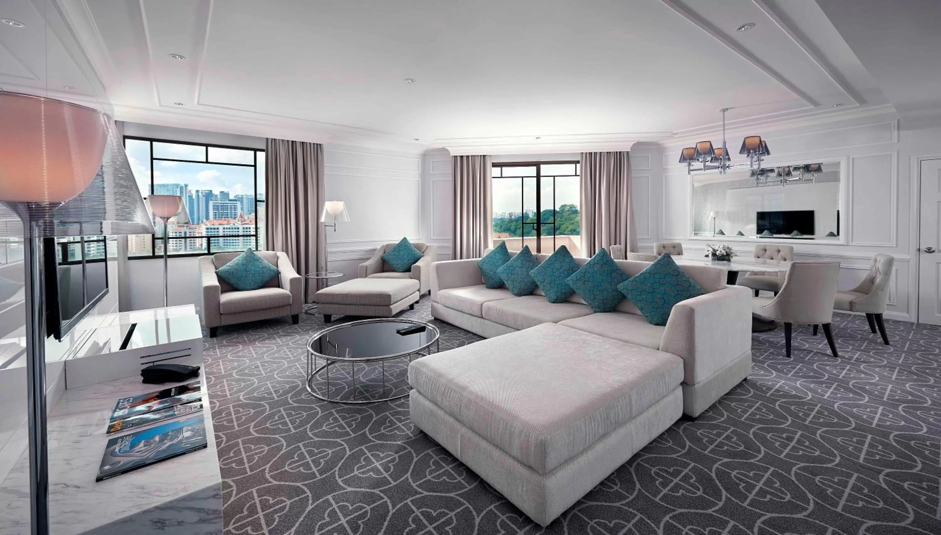 Living room, Bed in Paradox Singapore Merchant Court at Clarke Quay