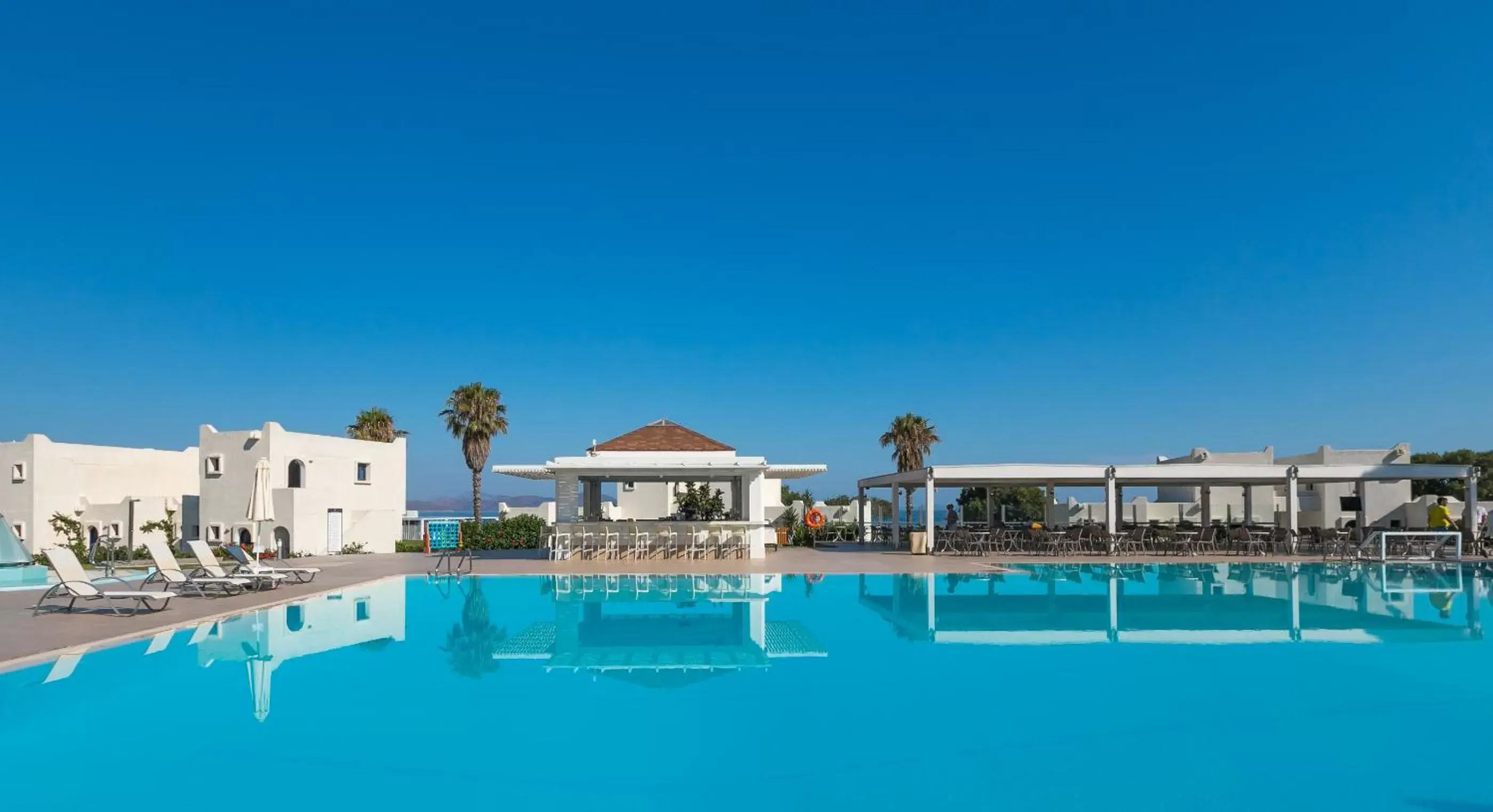 Lounge or bar, Swimming Pool in The Aeolos Beach Hotel
