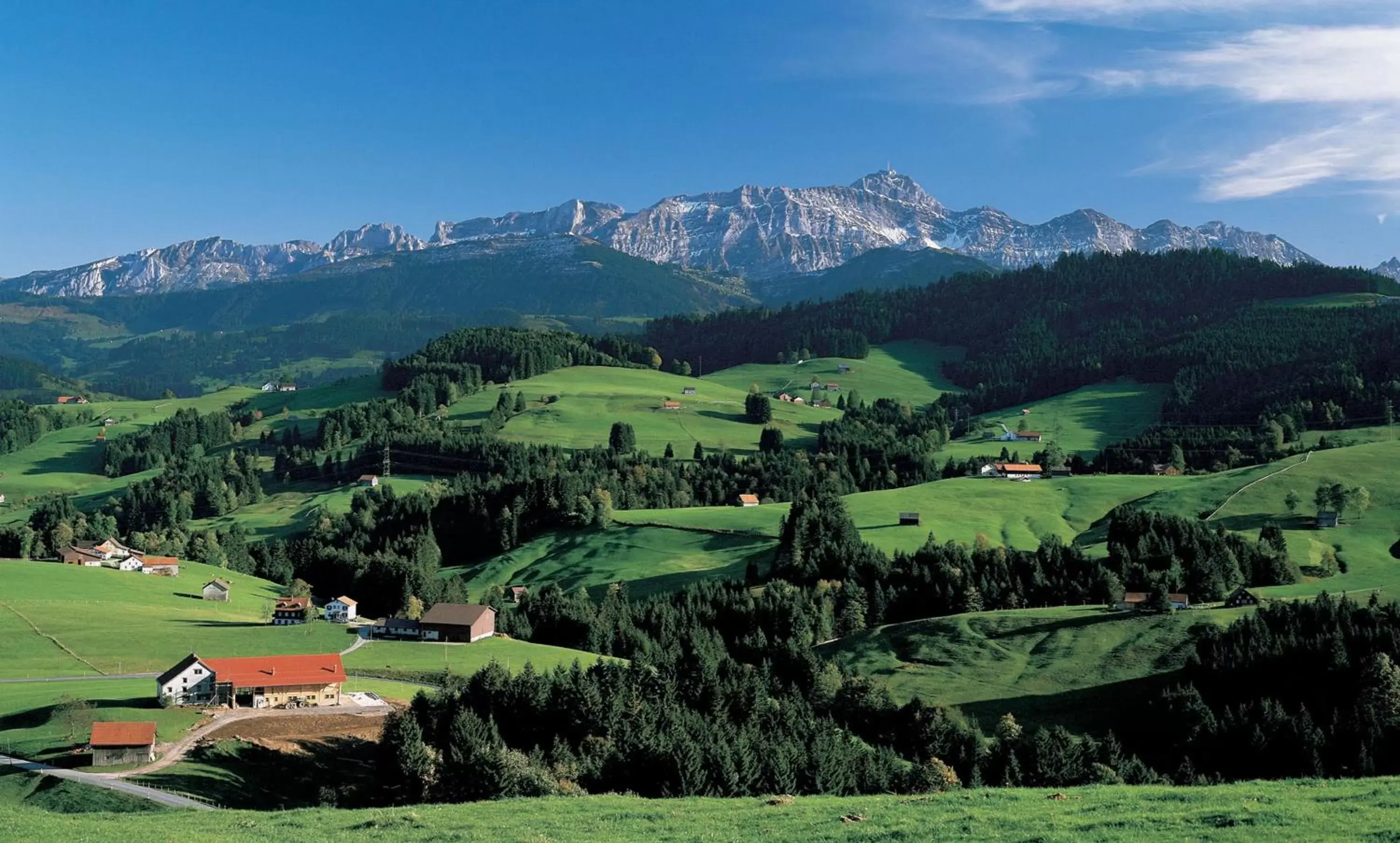 Natural landscape, Bird's-eye View in Hotel Landhaus Säntis Herisau