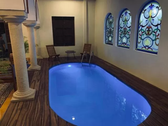 Swimming pool in Hotel Catedral Valladolid Yucatan