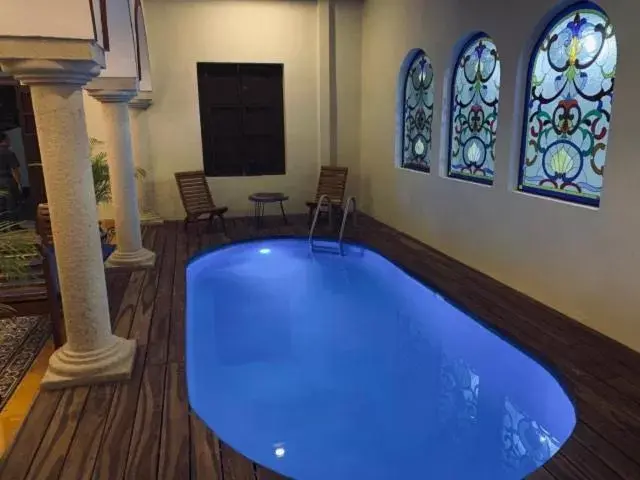 Swimming Pool in Hotel Catedral Valladolid Yucatan
