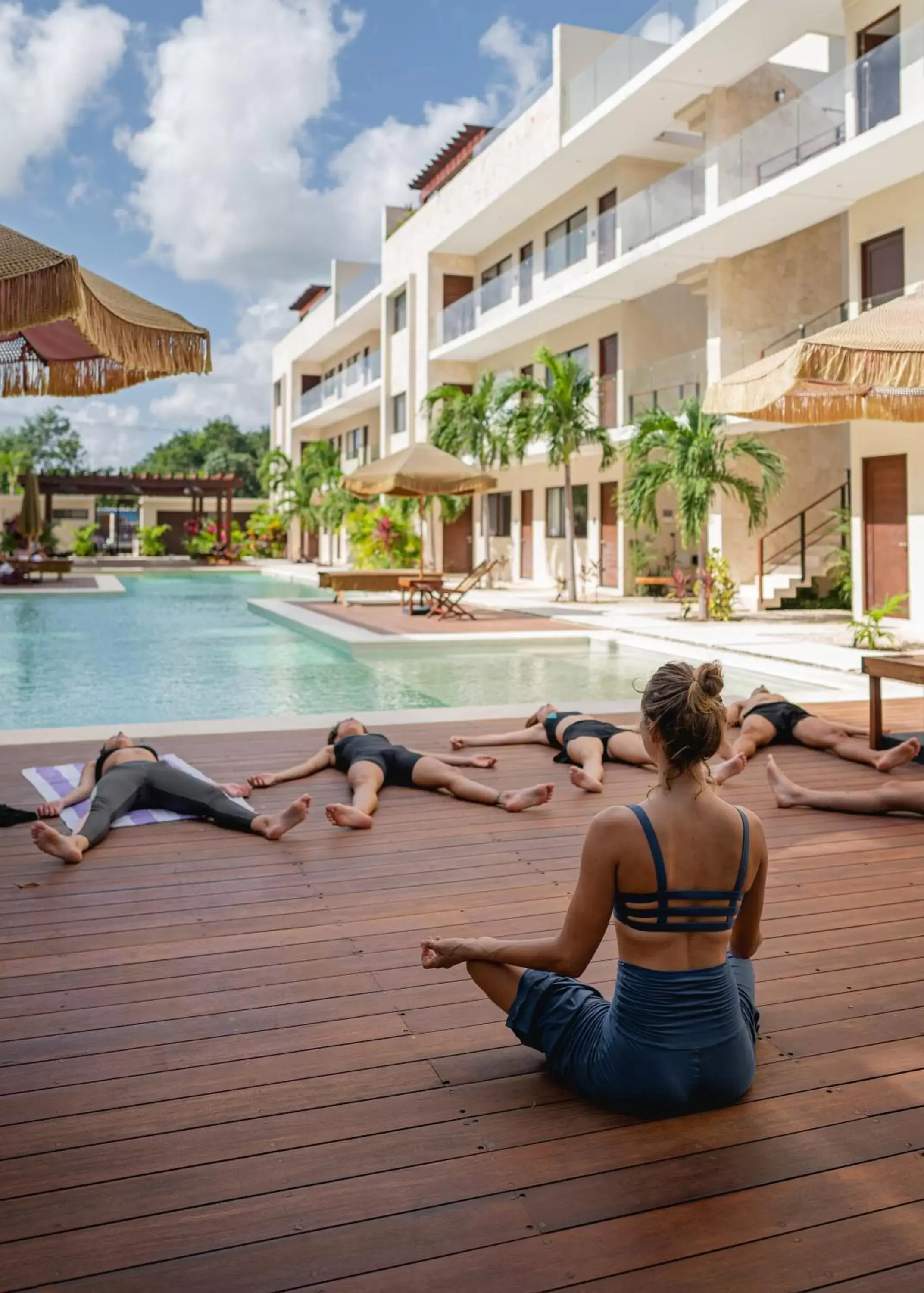 People, Swimming Pool in Apartment and Penthouse Blue Luxury Kukulkan Tulum