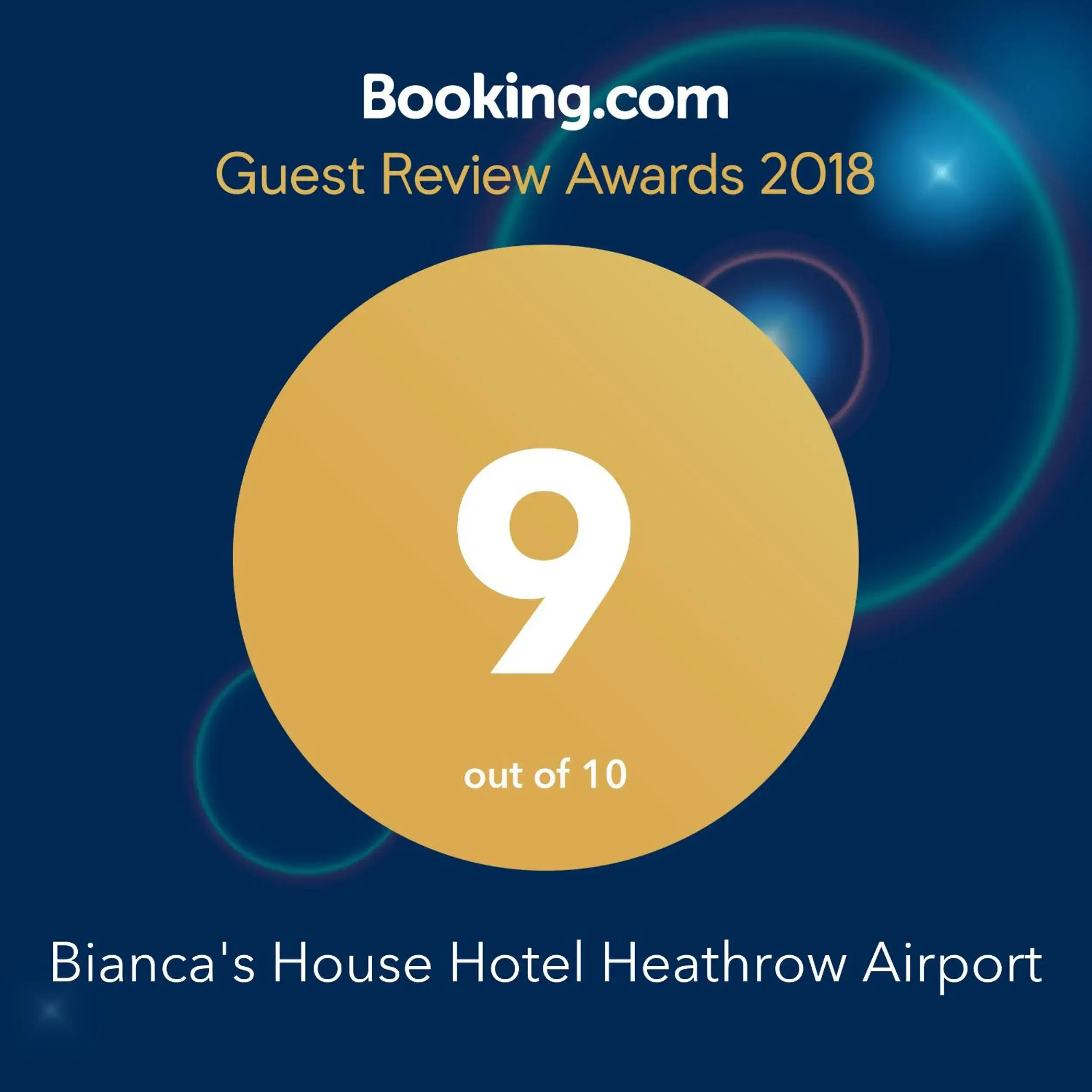 Certificate/Award in Bianca's House Hotel Heathrow Airport