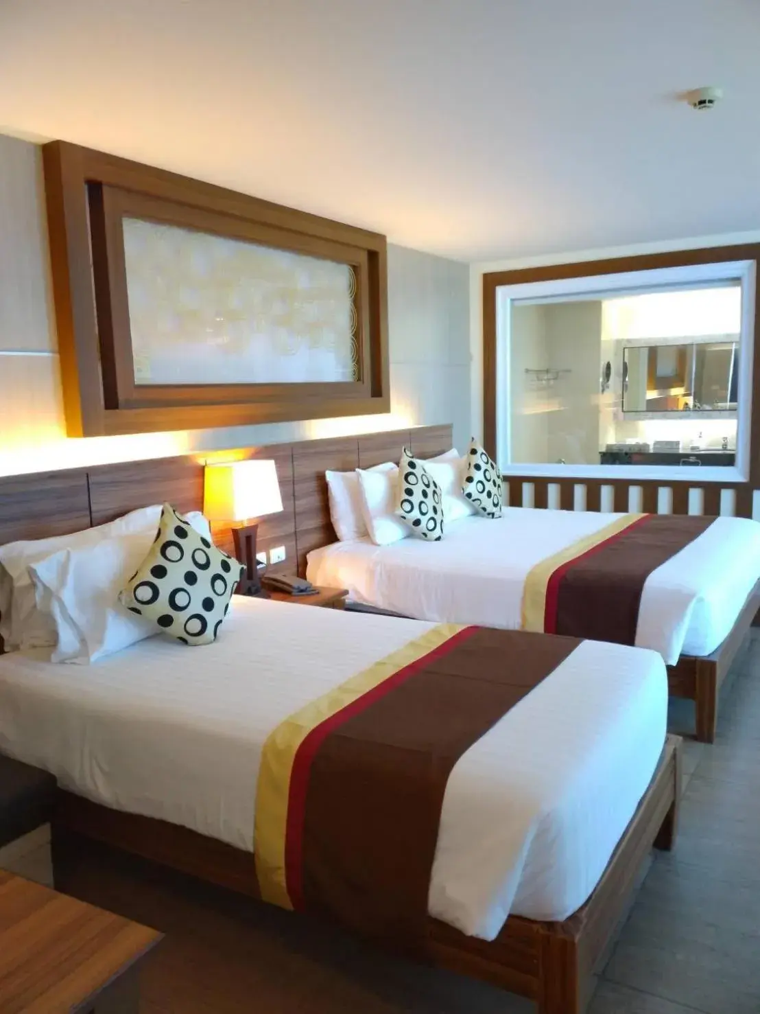 Bed in Saisawan Beach Resort