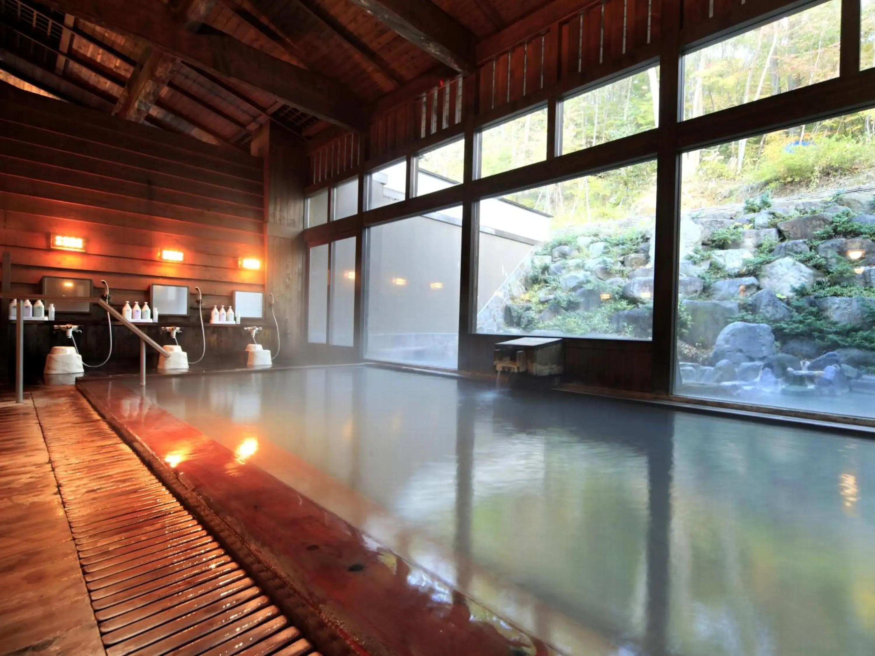 Hot Spring Bath, View in Zao Kokusai Hotel