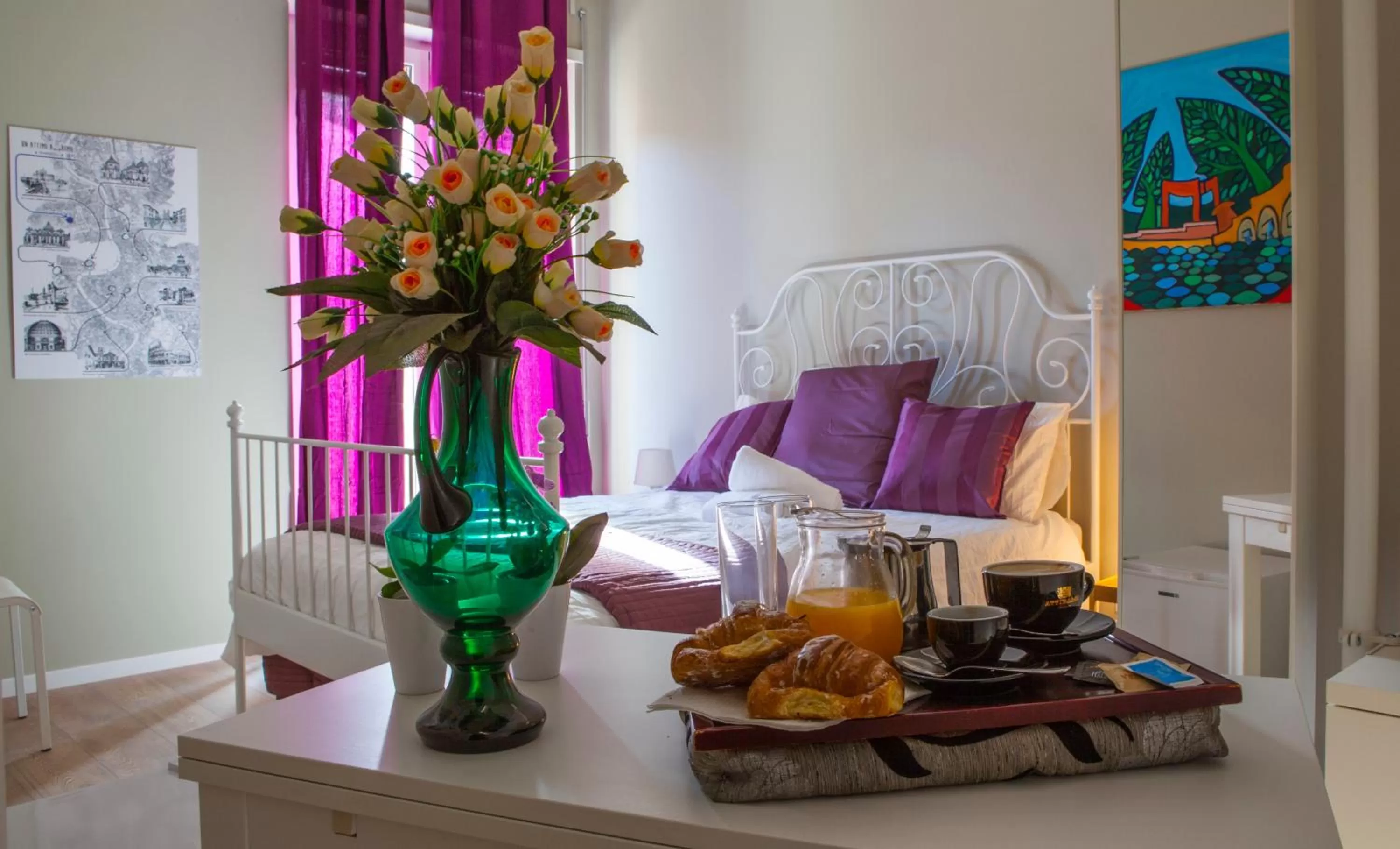 Bed in Un Attimo A Roma B&B