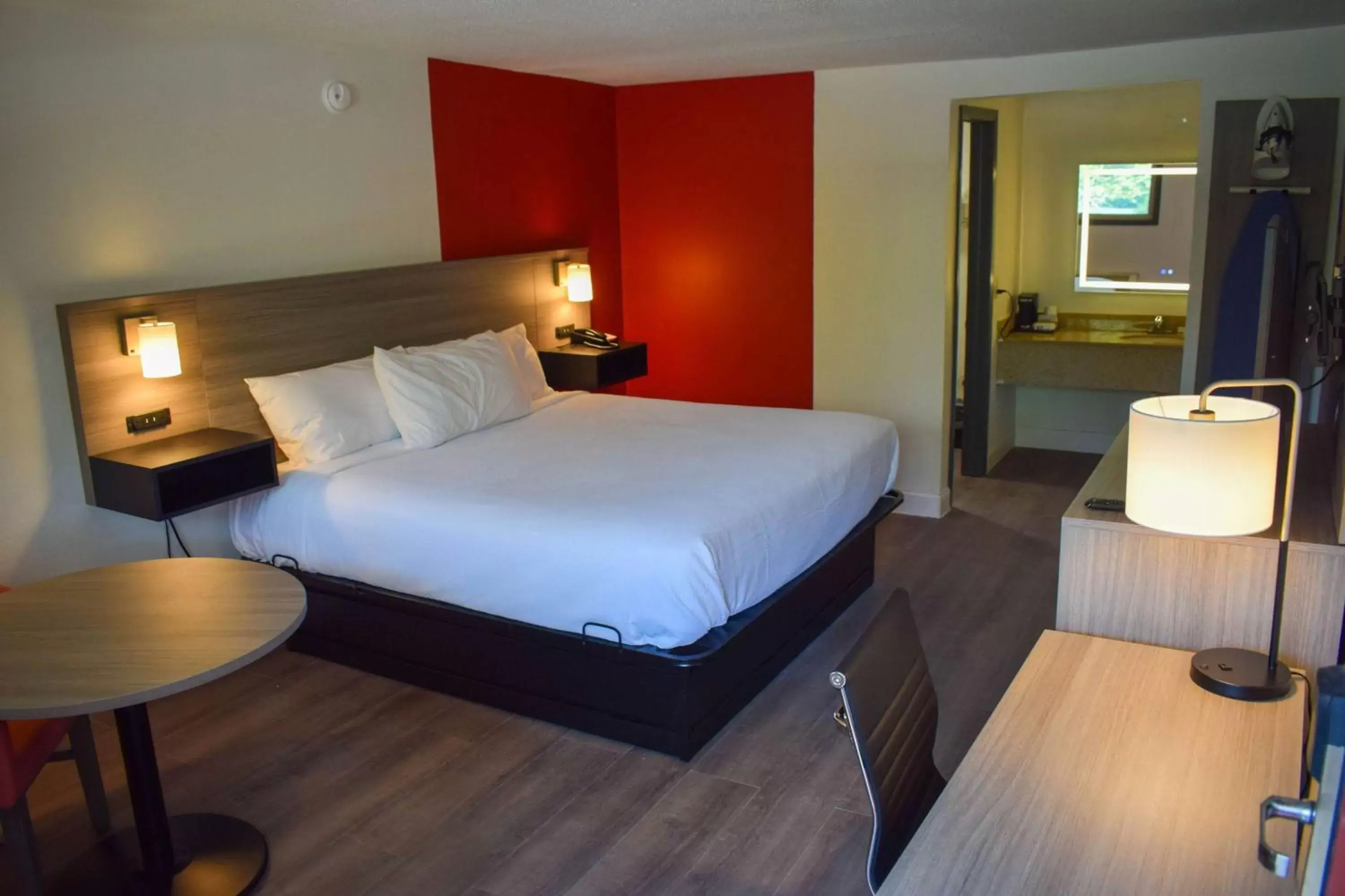 Bed in Ramada by Wyndham Cleveland Airport West