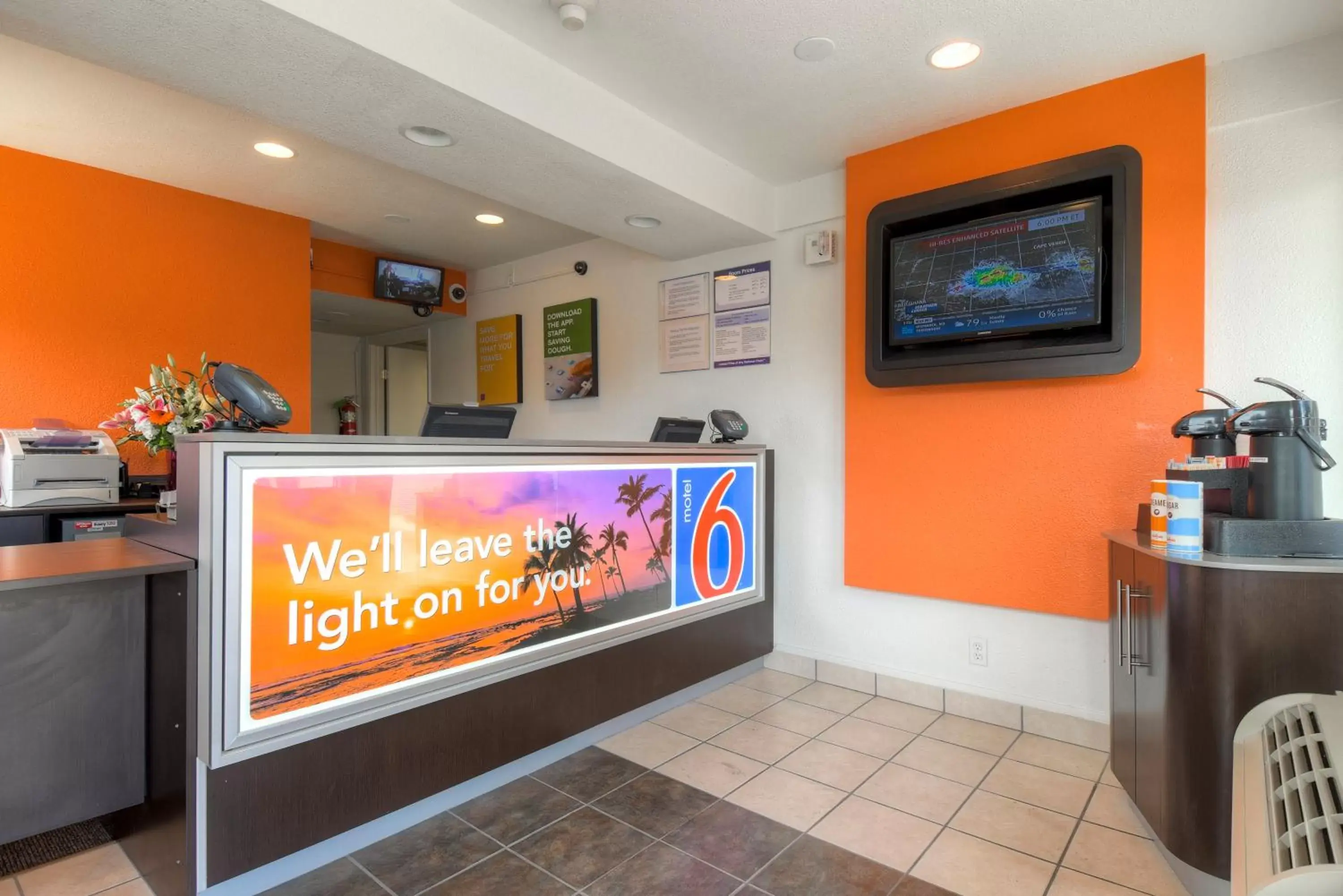 Lobby or reception, Lobby/Reception in Motel 6-Costa Mesa, CA