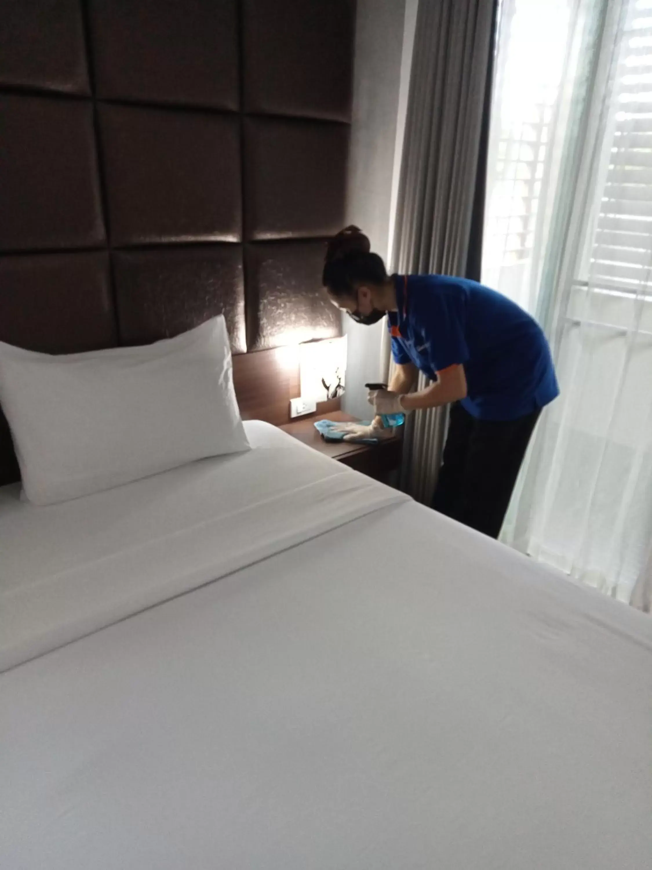Bed in The Bangkok Cha Cha Suite - SHA Certified