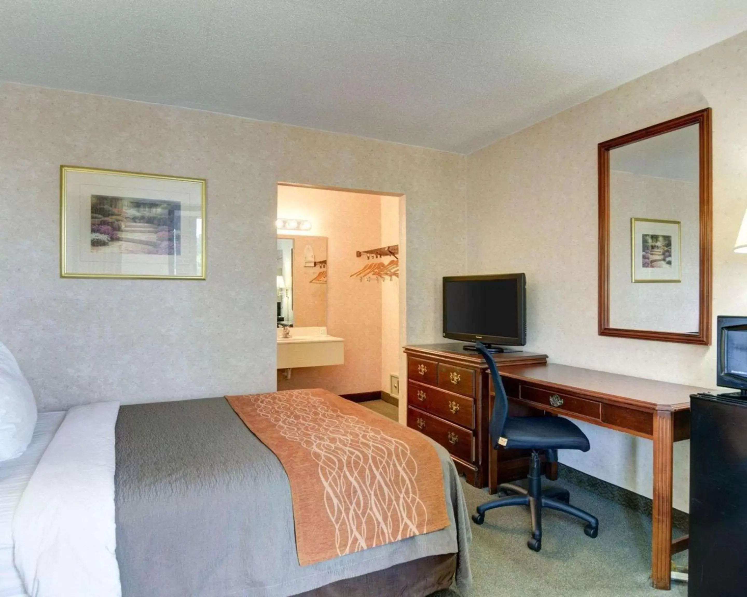 Photo of the whole room, TV/Entertainment Center in Quality Inn Tysons Corner