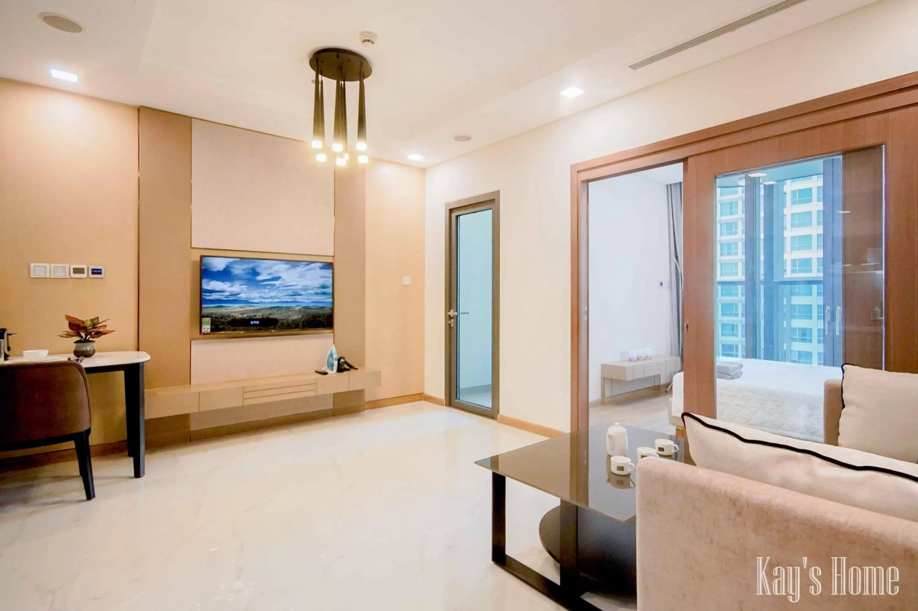 TV and multimedia, TV/Entertainment Center in Vinhomes Central Park-Nice Homes