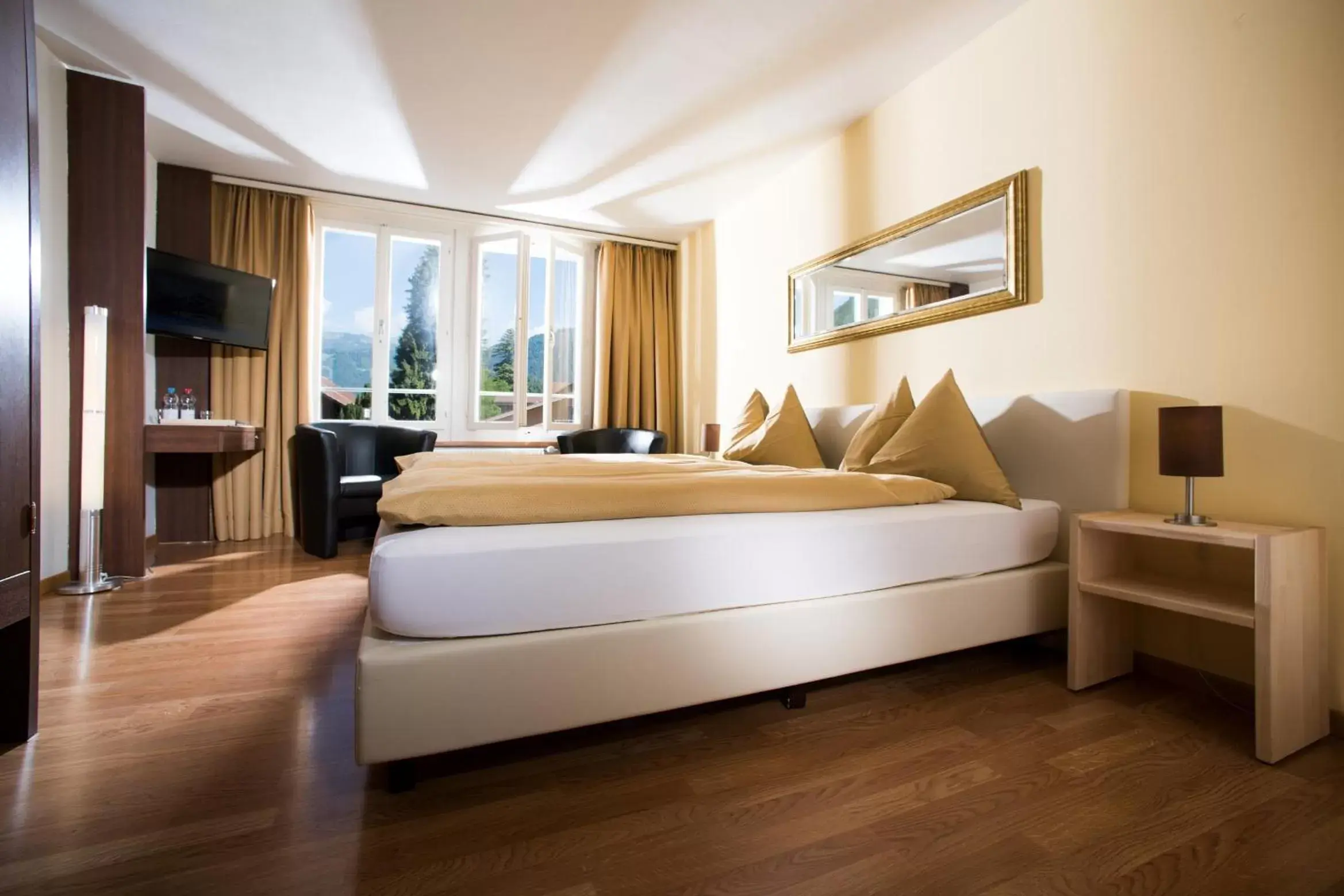 Comfort Twin Room with Harder View in Jungfrau Hotel