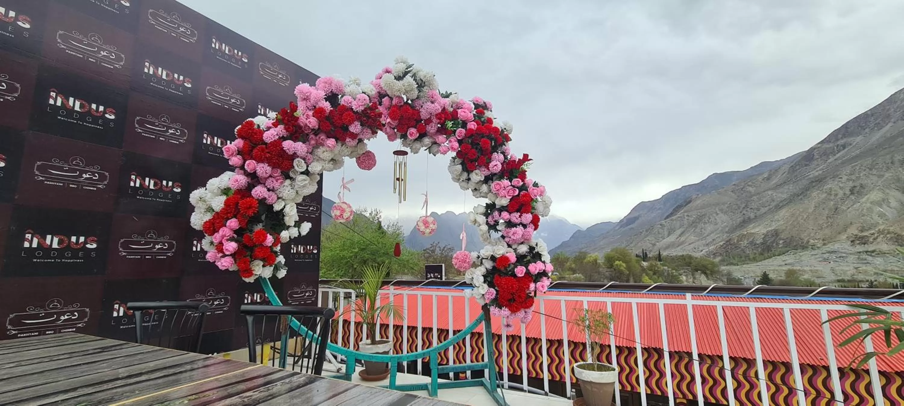 Balcony/Terrace in Indus Lodges Gilgit