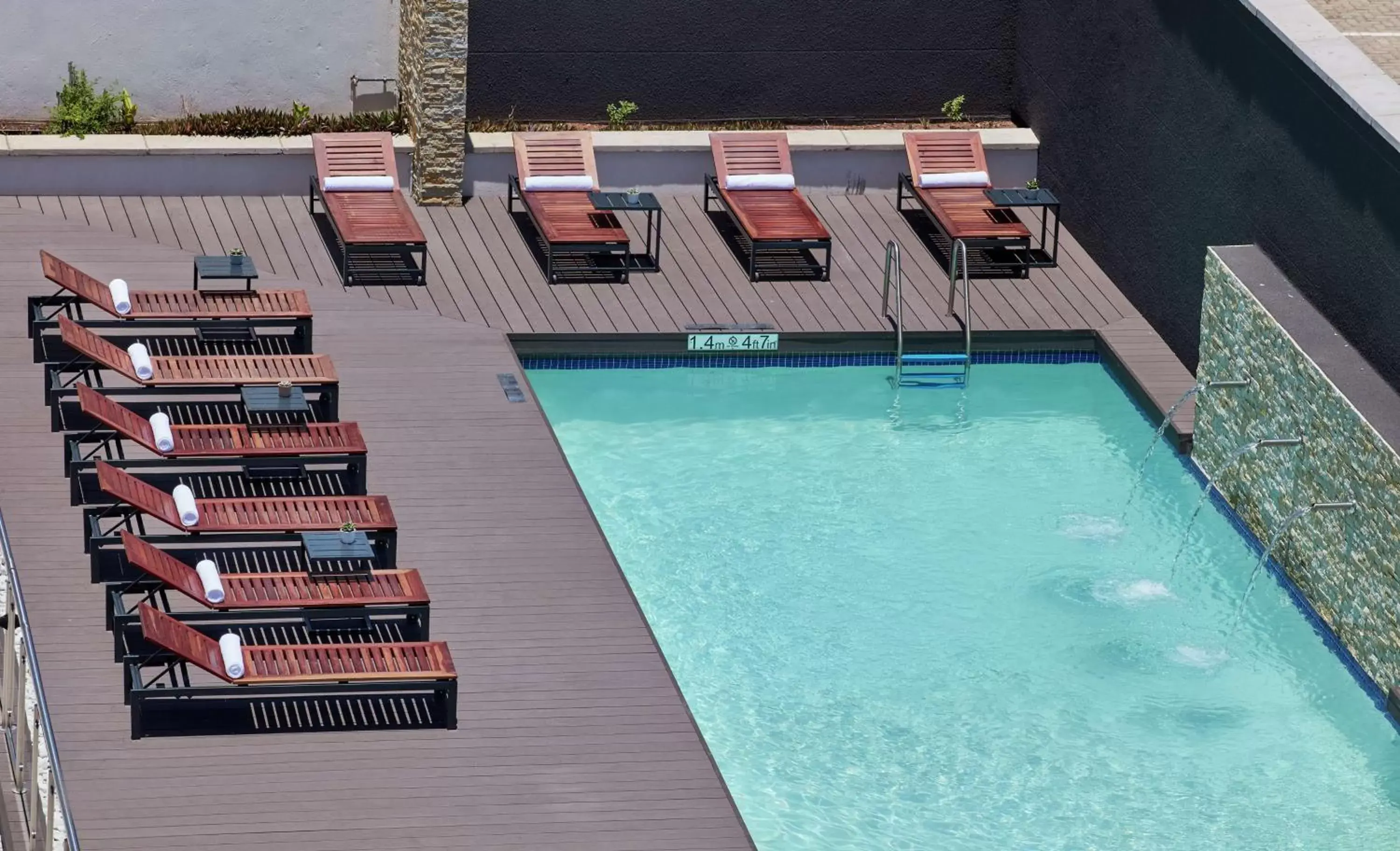 Pool view in Hilton Garden Inn Gaborone, Botswana Pool view in Hilton Garden Inn Gaborone, Botswana