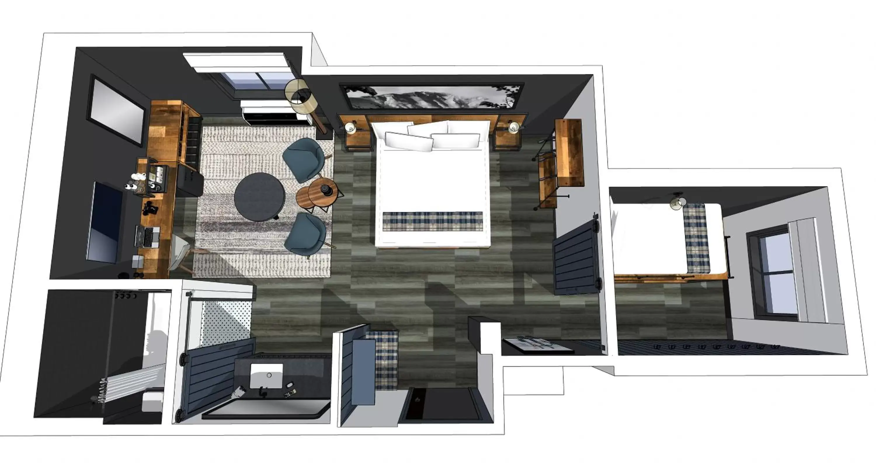 Bathroom, Floor Plan in Gravity Haus