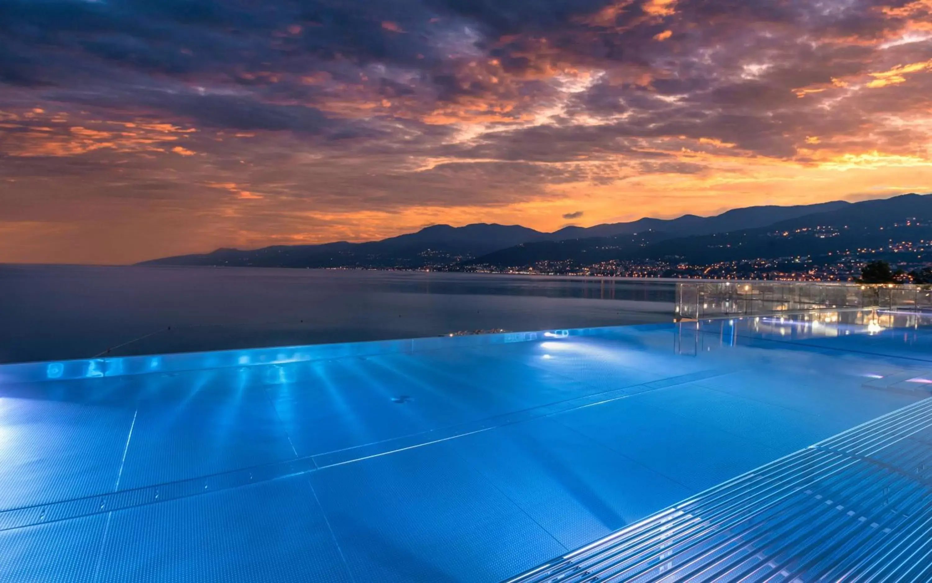 Pool view in Hilton Rijeka Costabella Beach Resort And Spa Pool view in Hilton Rijeka Costabella Beach Resort And Spa
