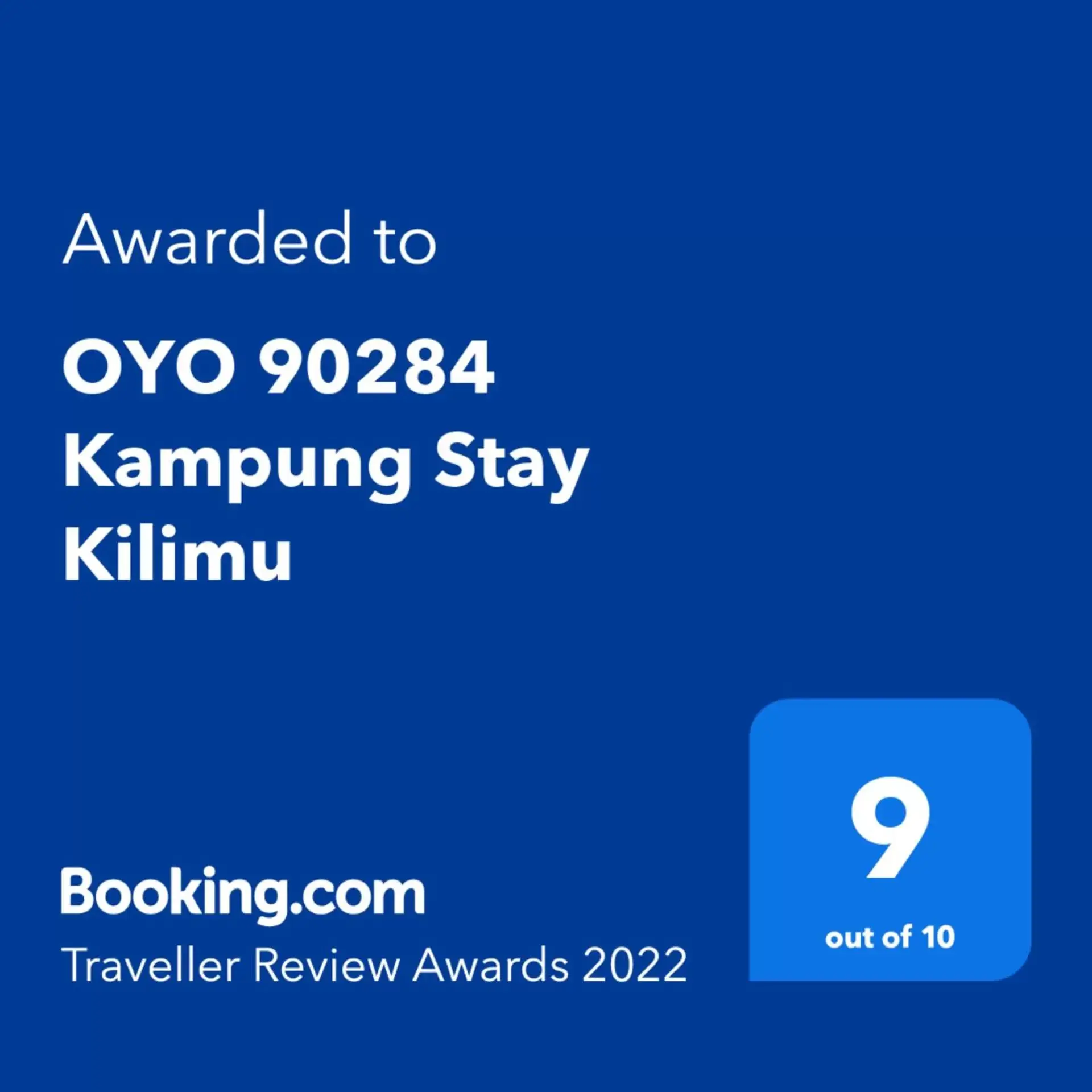 Certificate/Award, Logo/Certificate/Sign/Award in OYO 90284 Kampung Stay Kilimu