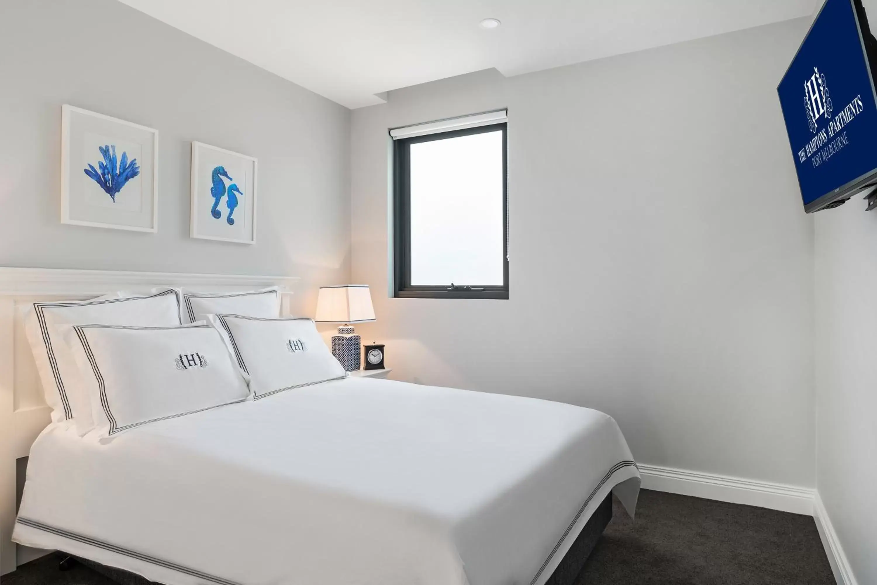 Bedroom, Bed in The Hamptons Apartments - Port Melbourne