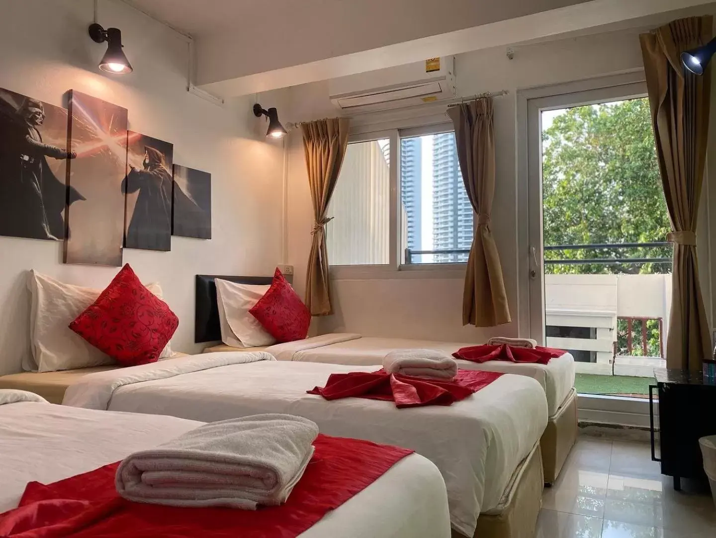 Bed in Khaosan Art Hotel - SHA Plus Certified