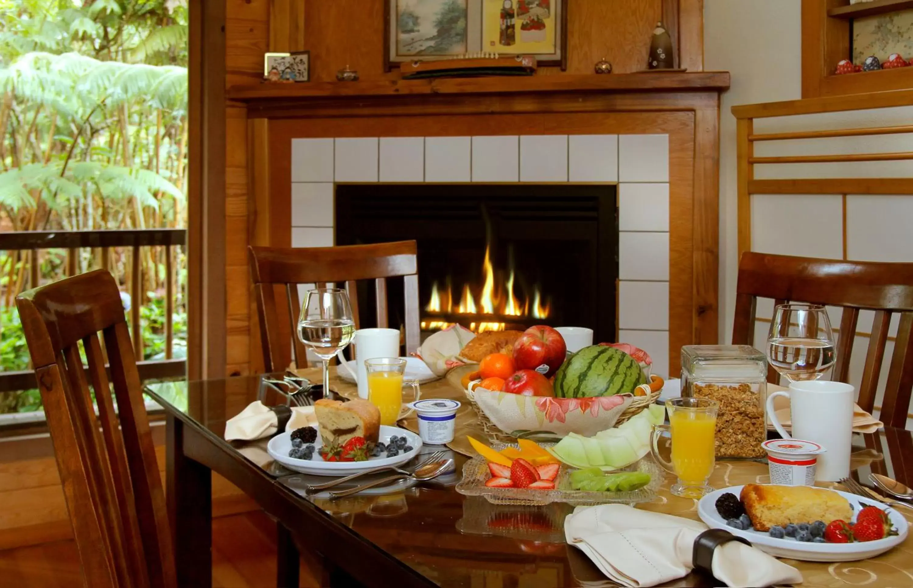 Food close-up, Breakfast in Lotus Garden Cottages