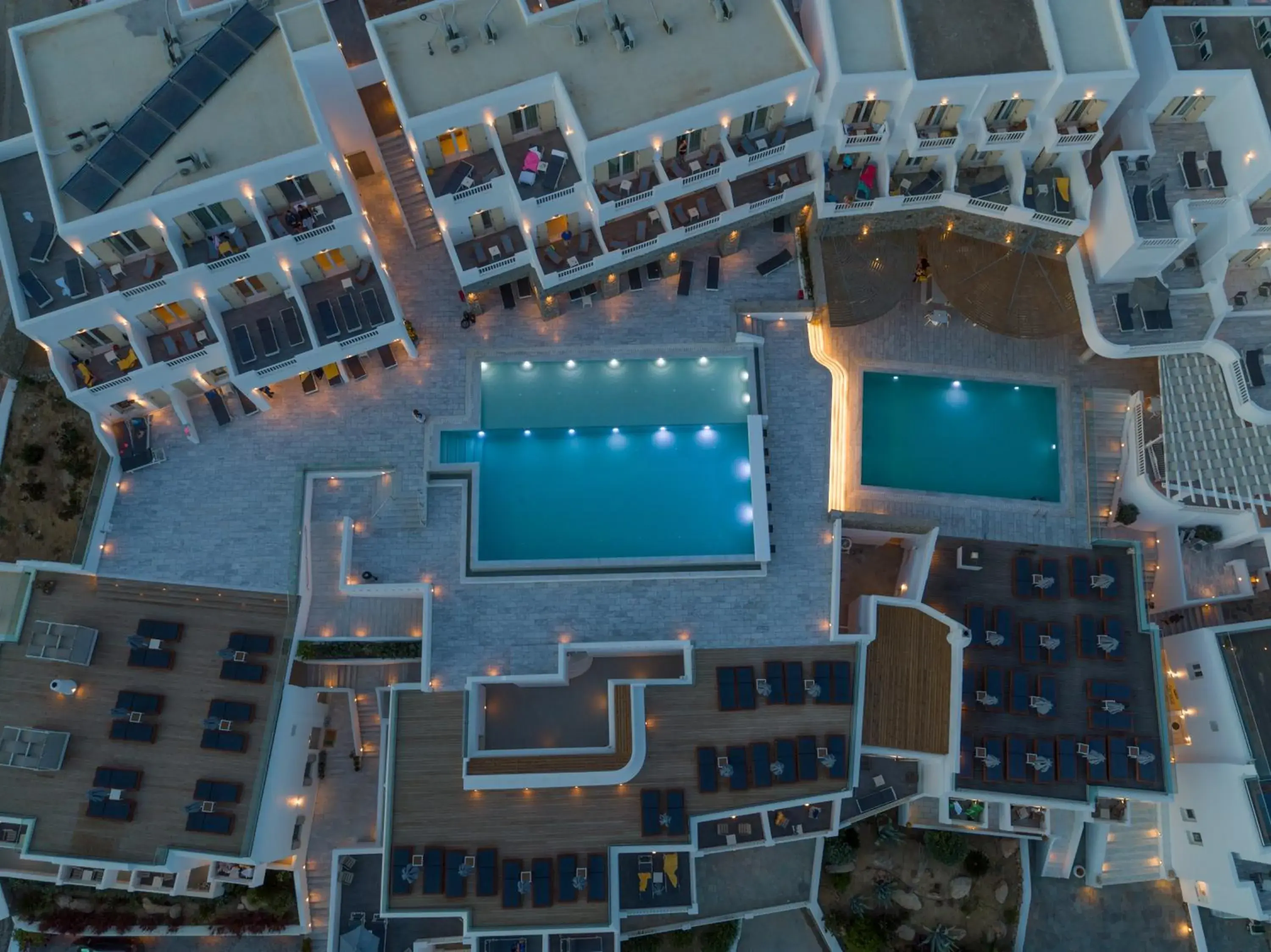 Patio, Bird's-eye View in The George Hotel Mykonos