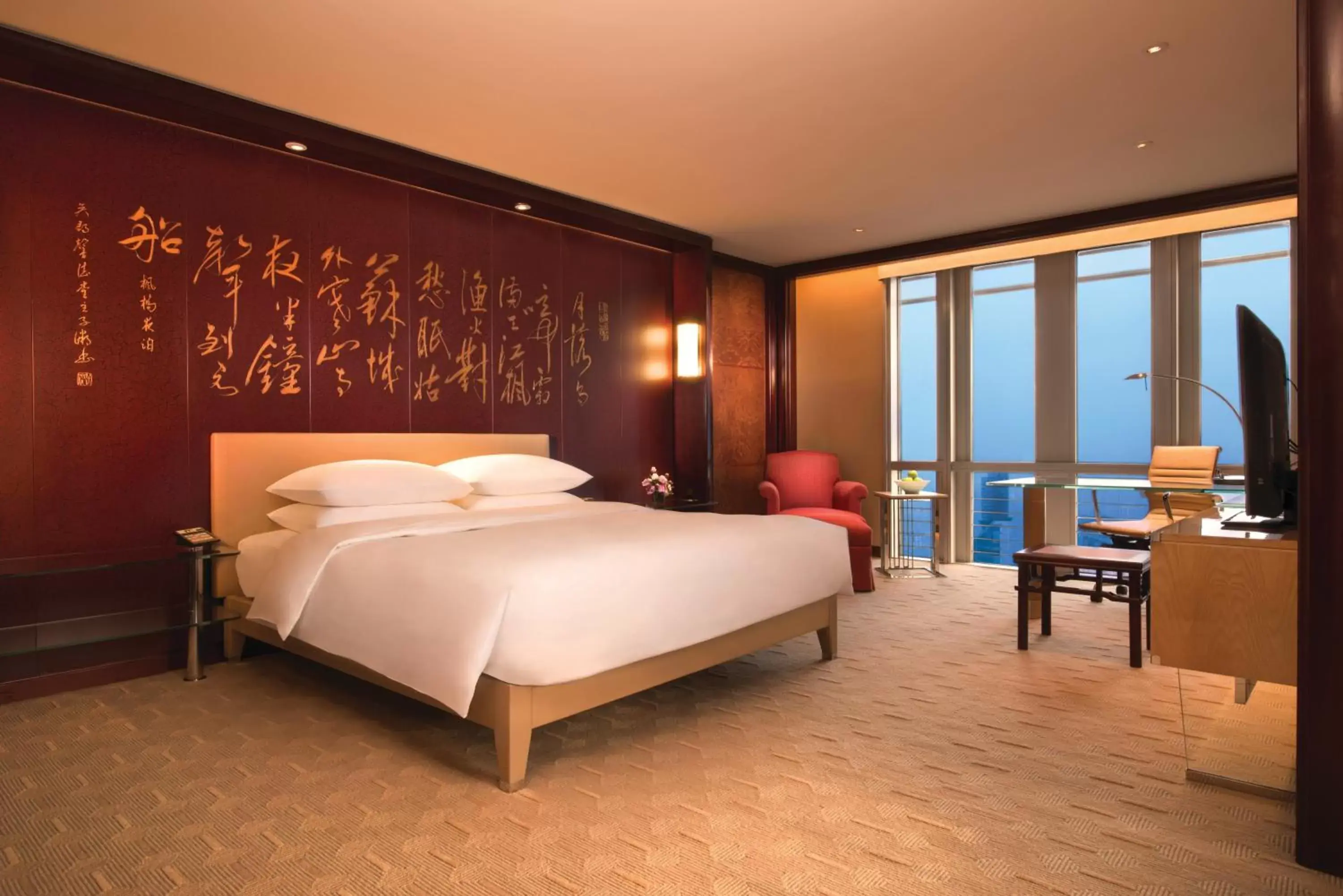 Bed in Grand Hyatt Shanghai