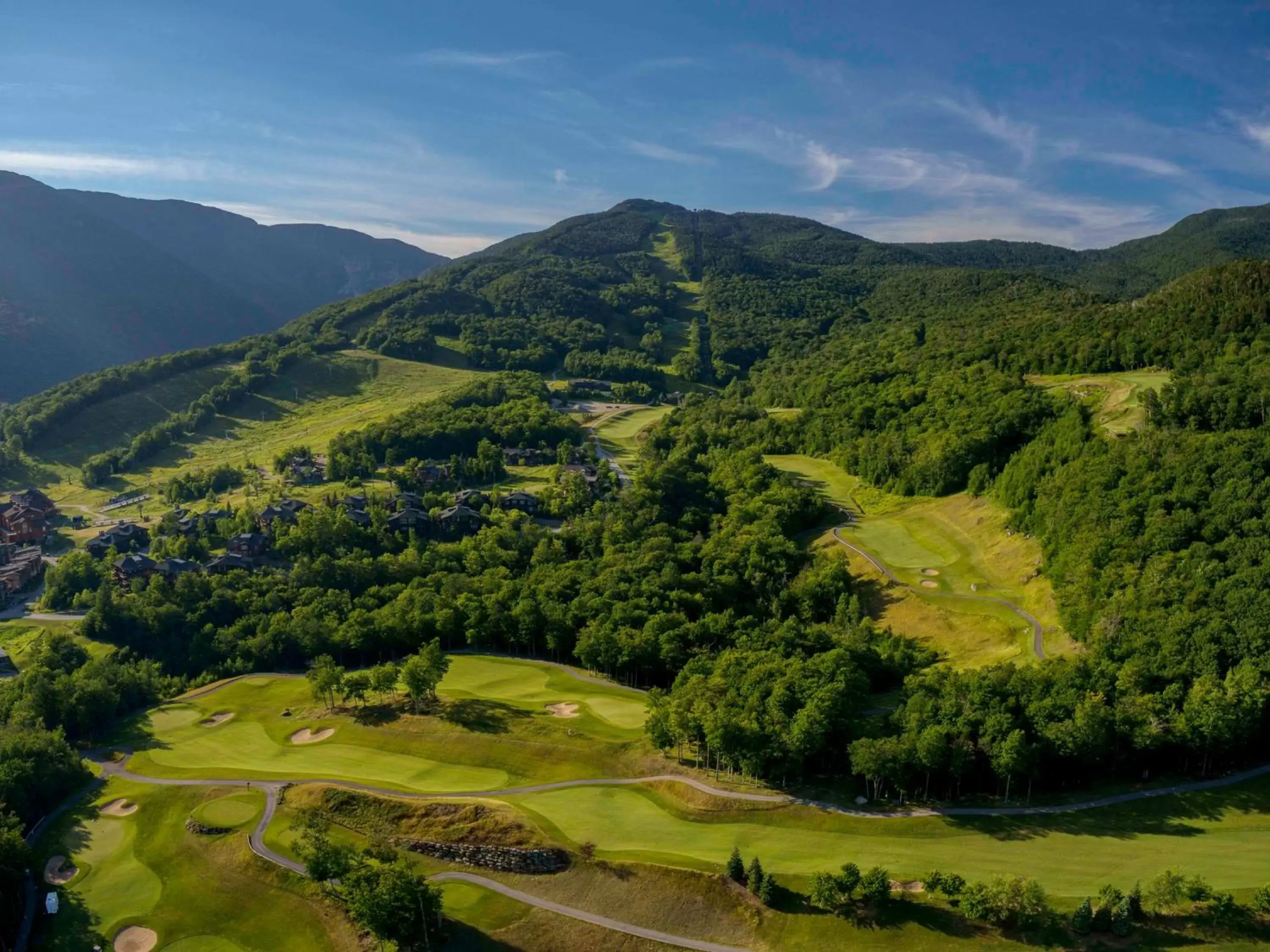 Golfcourse, Bird's-eye View in The Lodge at Spruce Peak, a Destination by Hyatt Residence