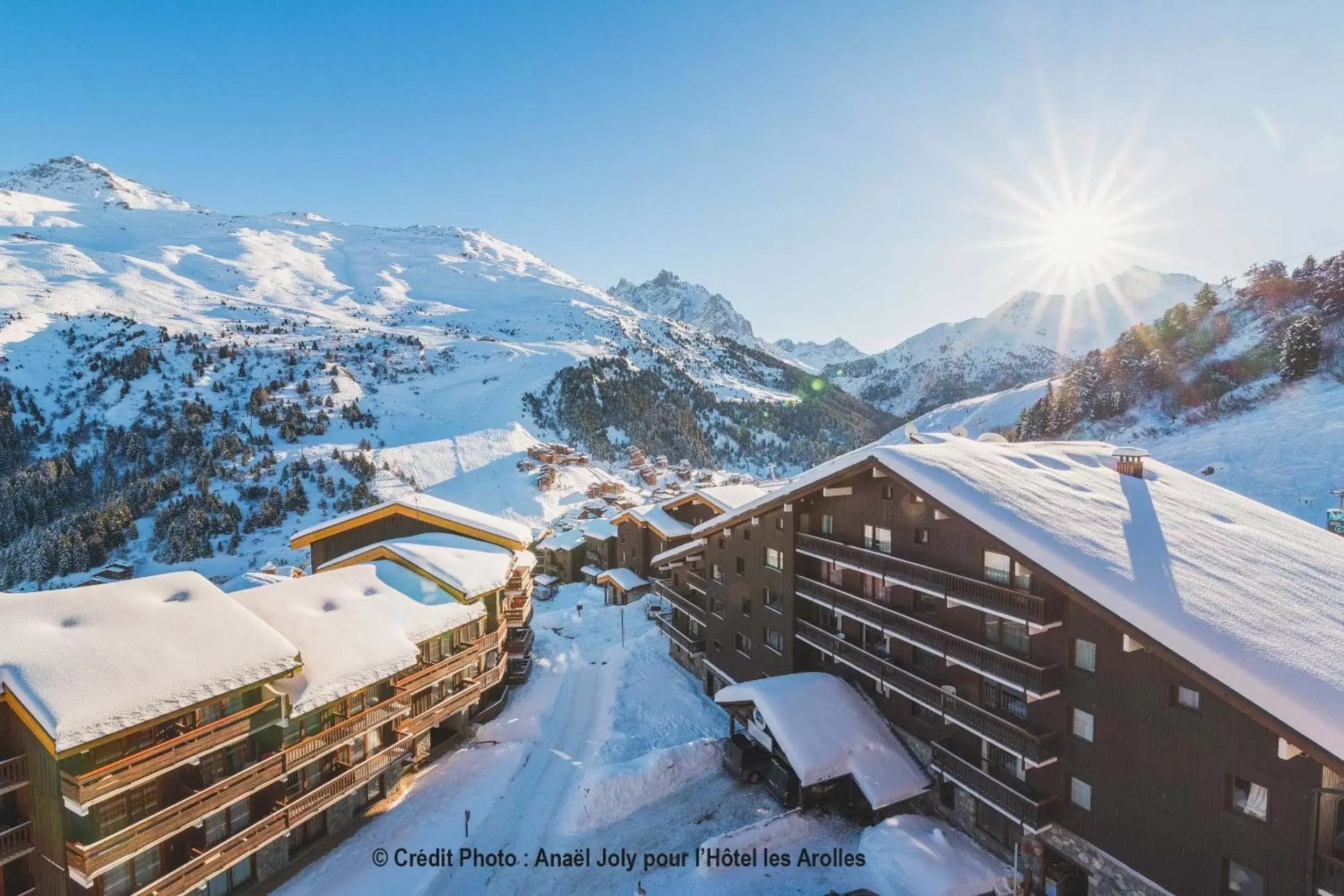 Bird's eye view, Winter in Hotel Les Arolles